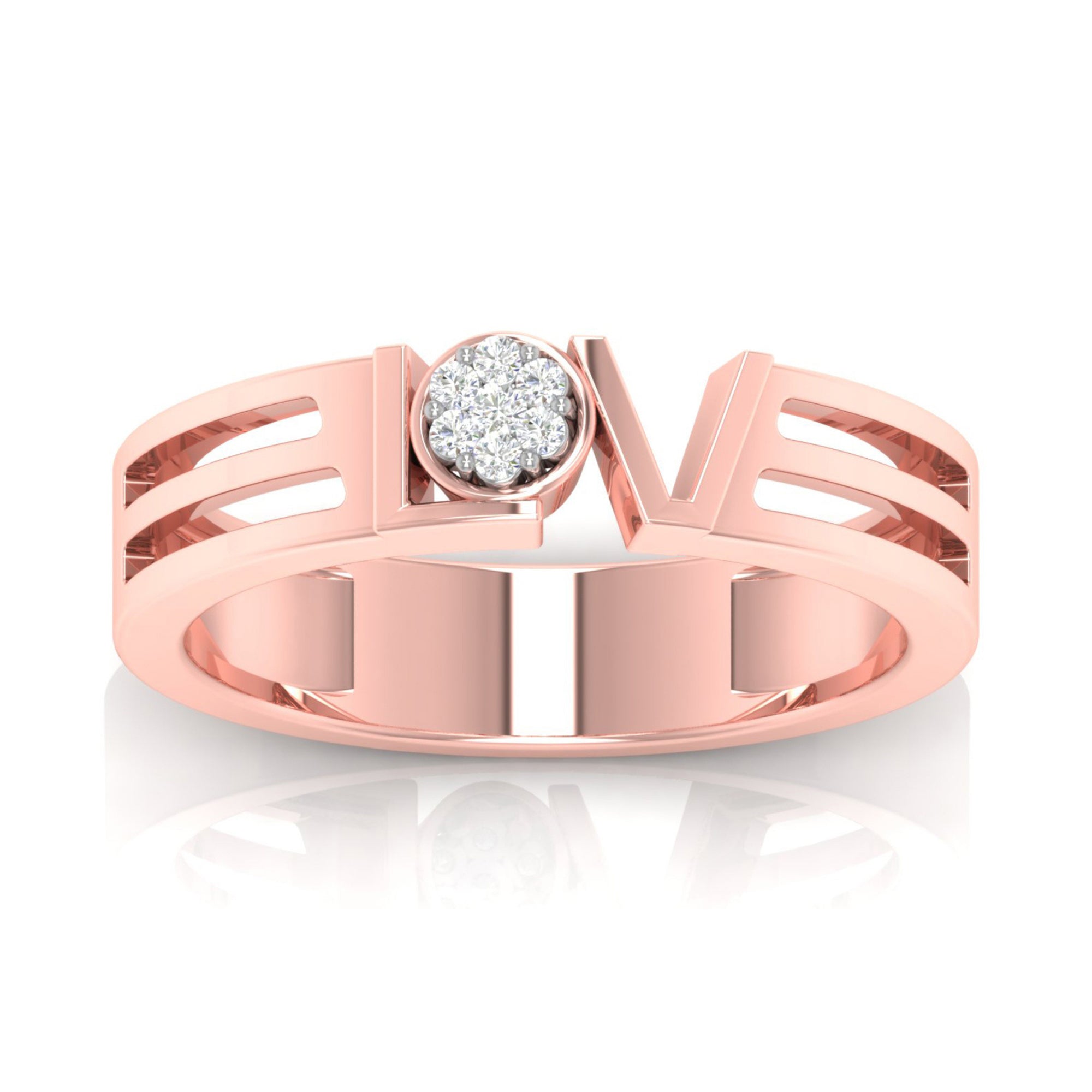 Love Script Diamond Band