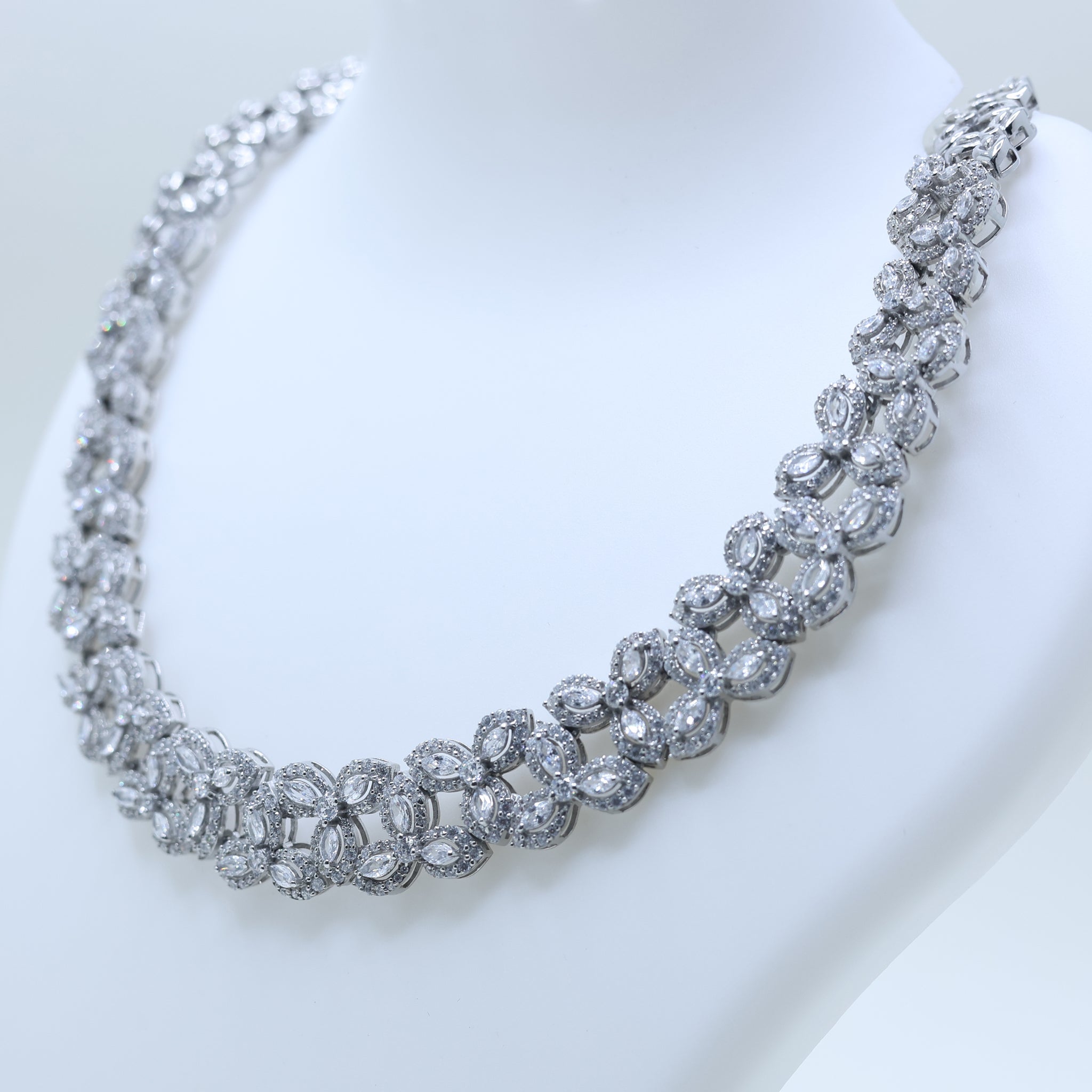 Luxury Leaf Inspired Diamond Necklace