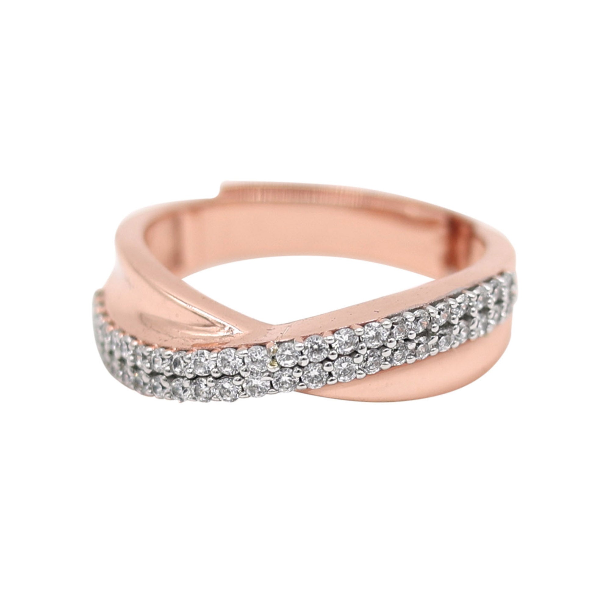 Sparkling Crossover Diamond Band