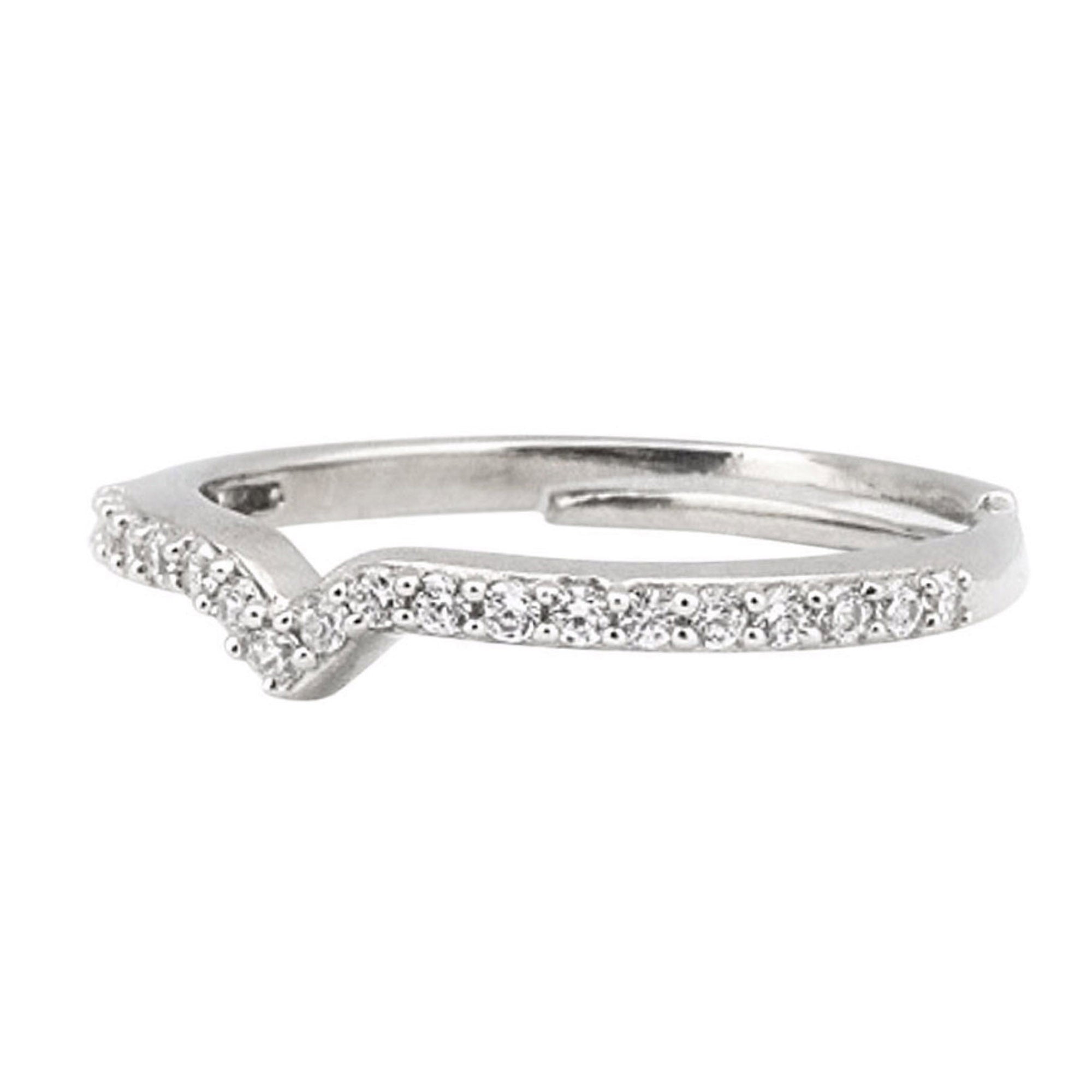 V Shaped Couple Band Ring