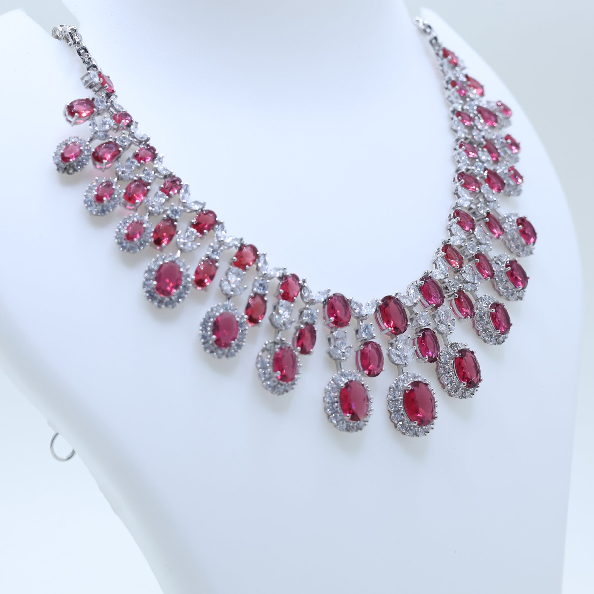 Ruby Diamond Statement Necklace