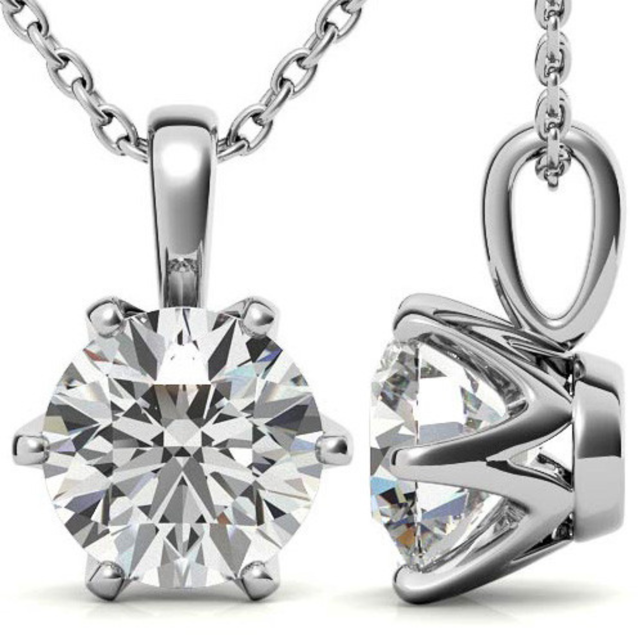Classic Round Solitaire Pendant
