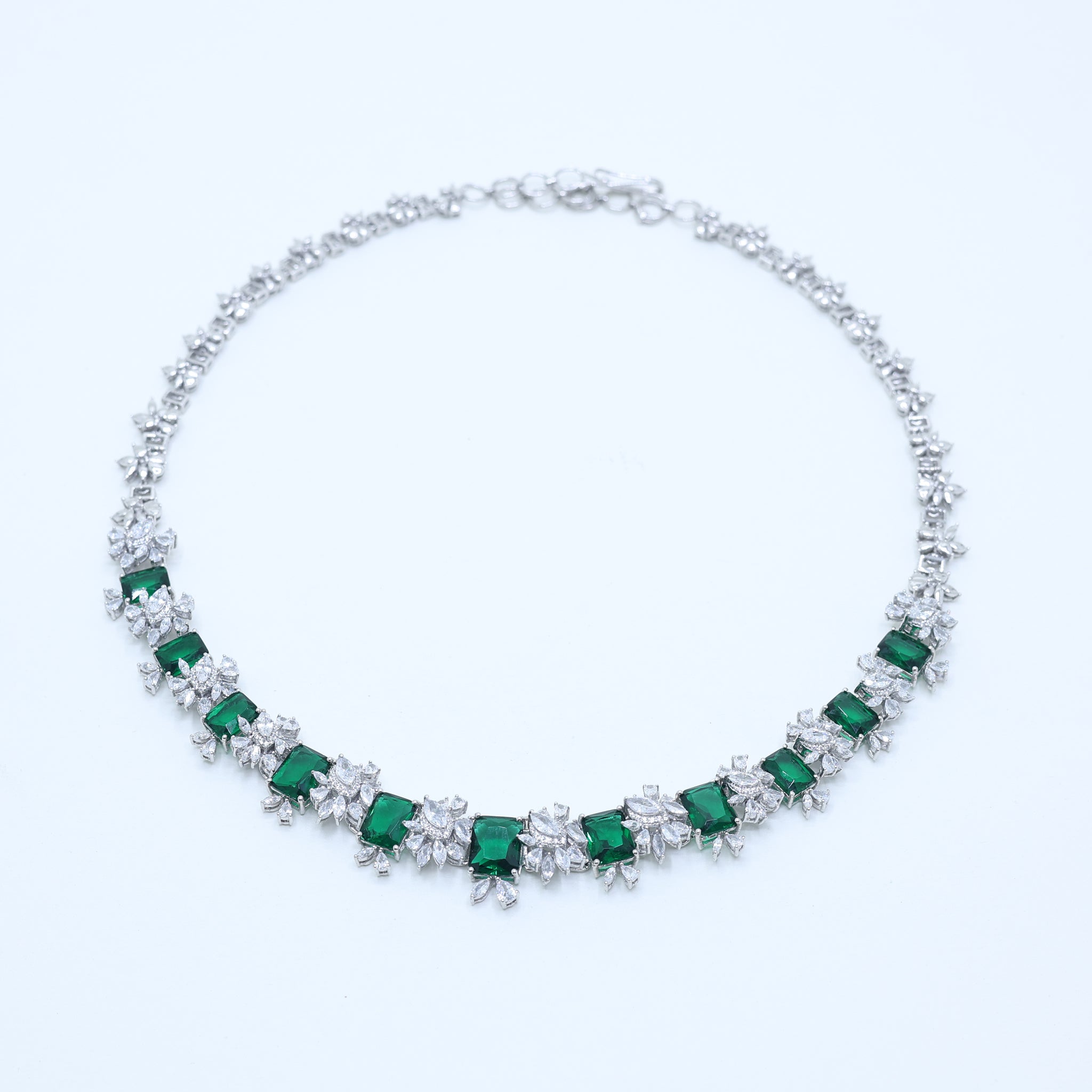 Emerald Statement Necklace with Diamonds