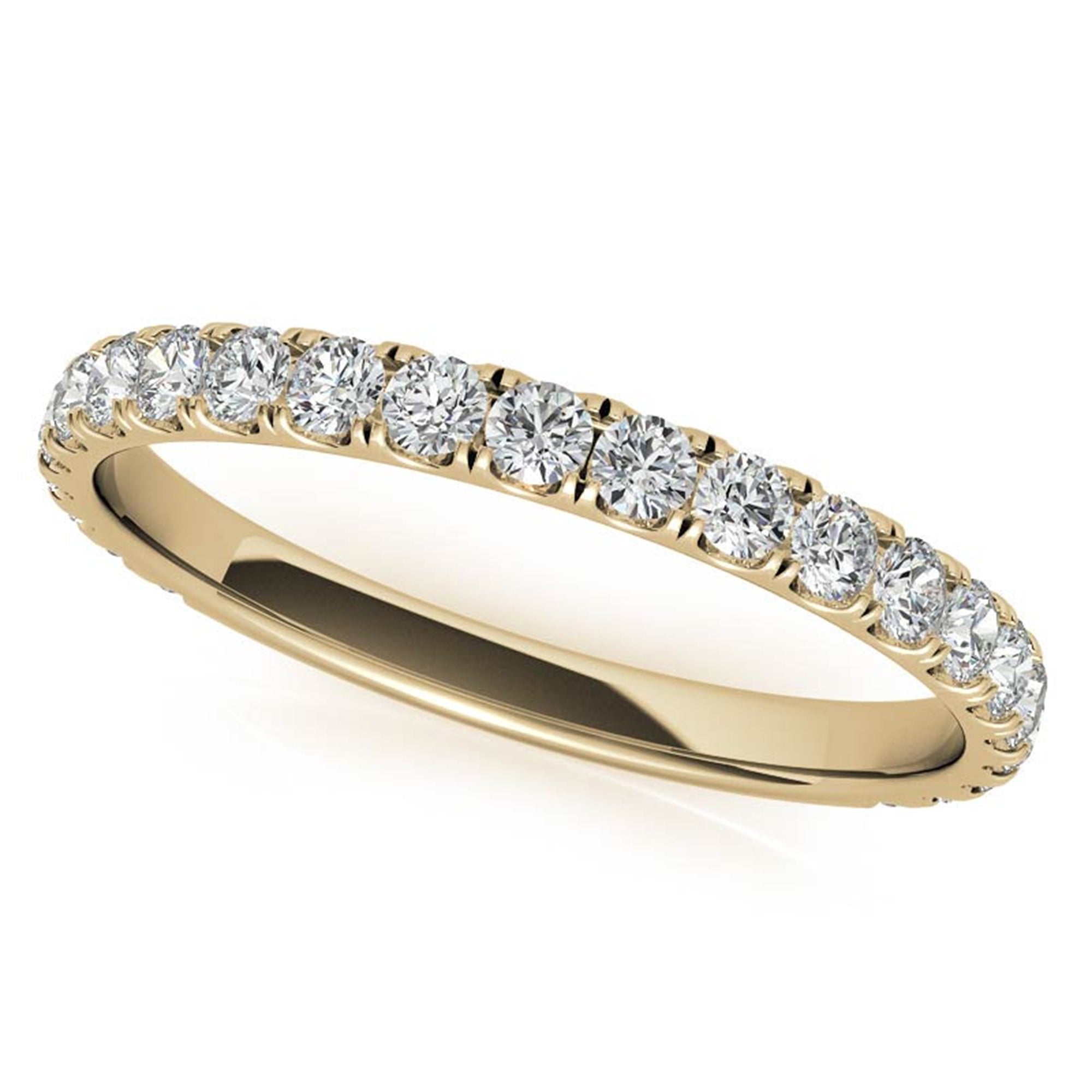 Adjustable Sterling Silver Elegant Yellow Gold Cushion-Cut Diamond Engagement Ring with Pavé Band For Women