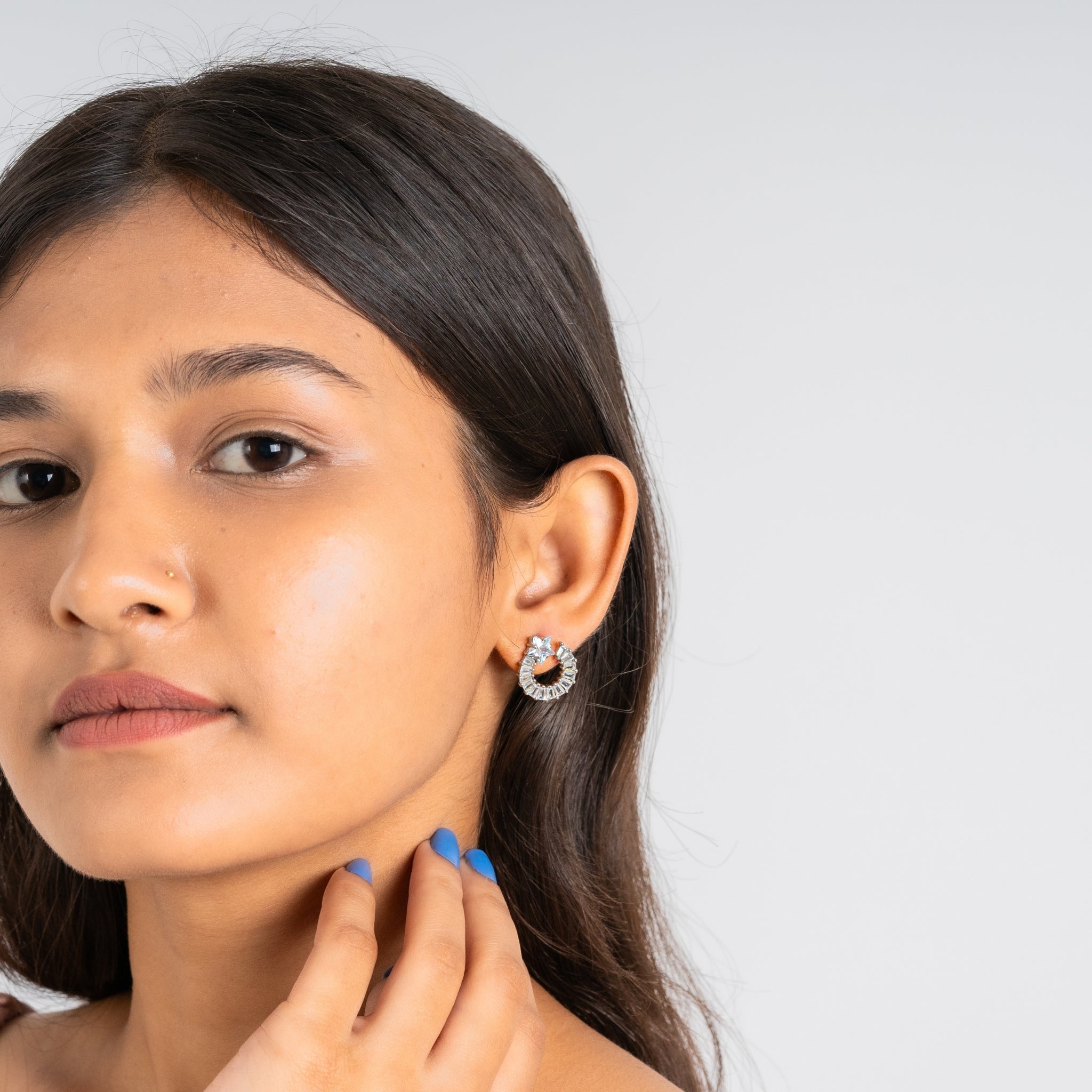 925 Sterling Silver Cluster Earring AUS-972