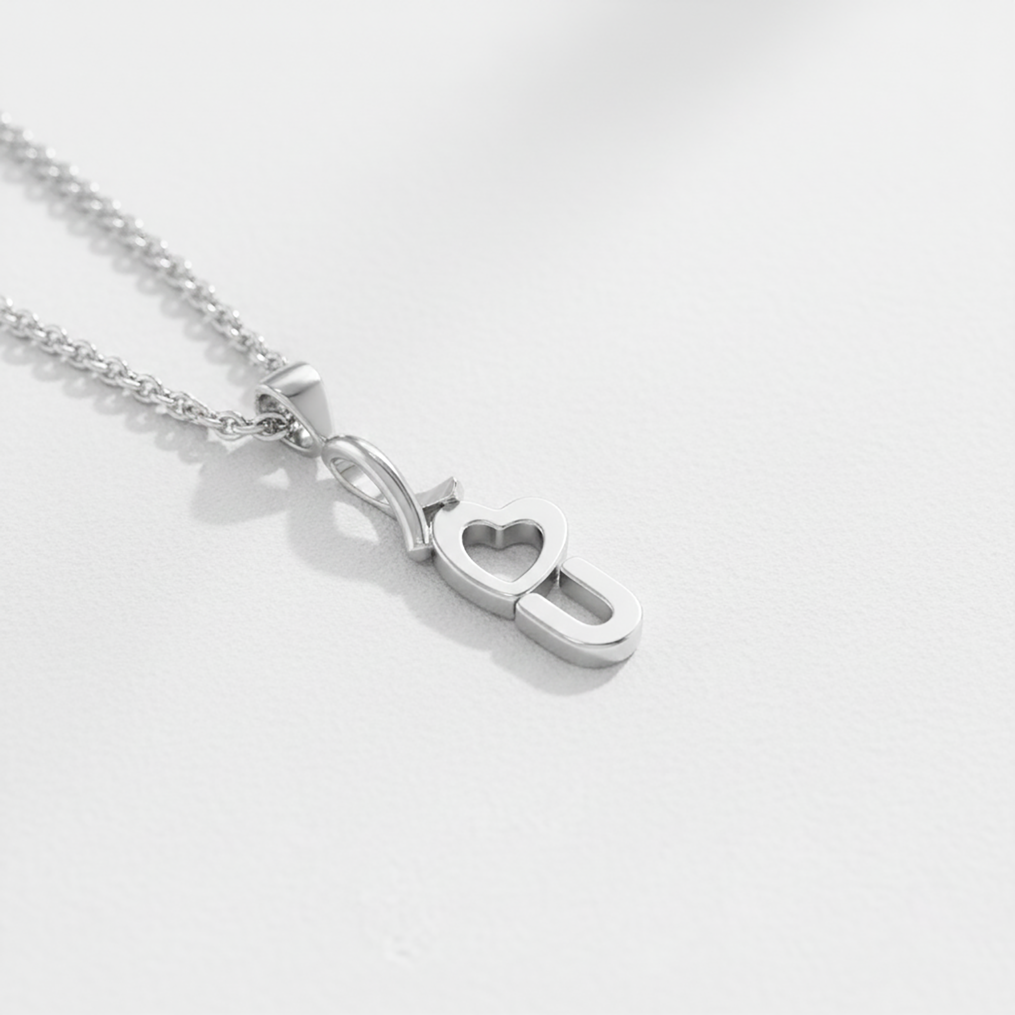Sterling Silver I Love U Pendant
