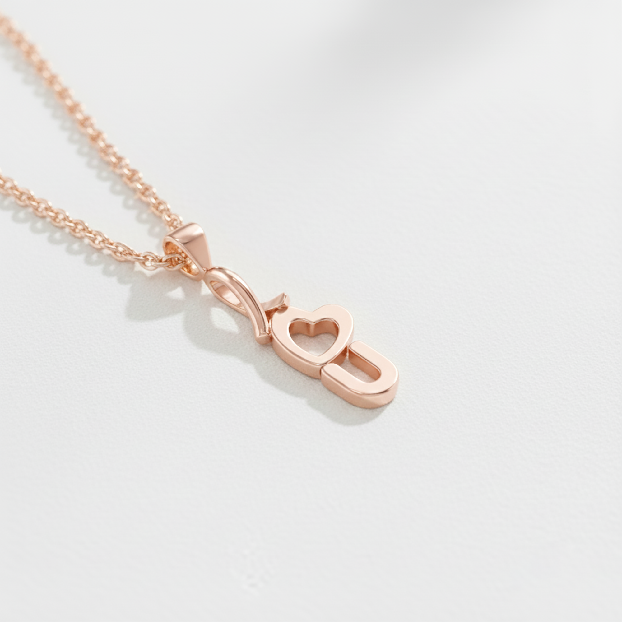Rose Gold I Love U Pendant