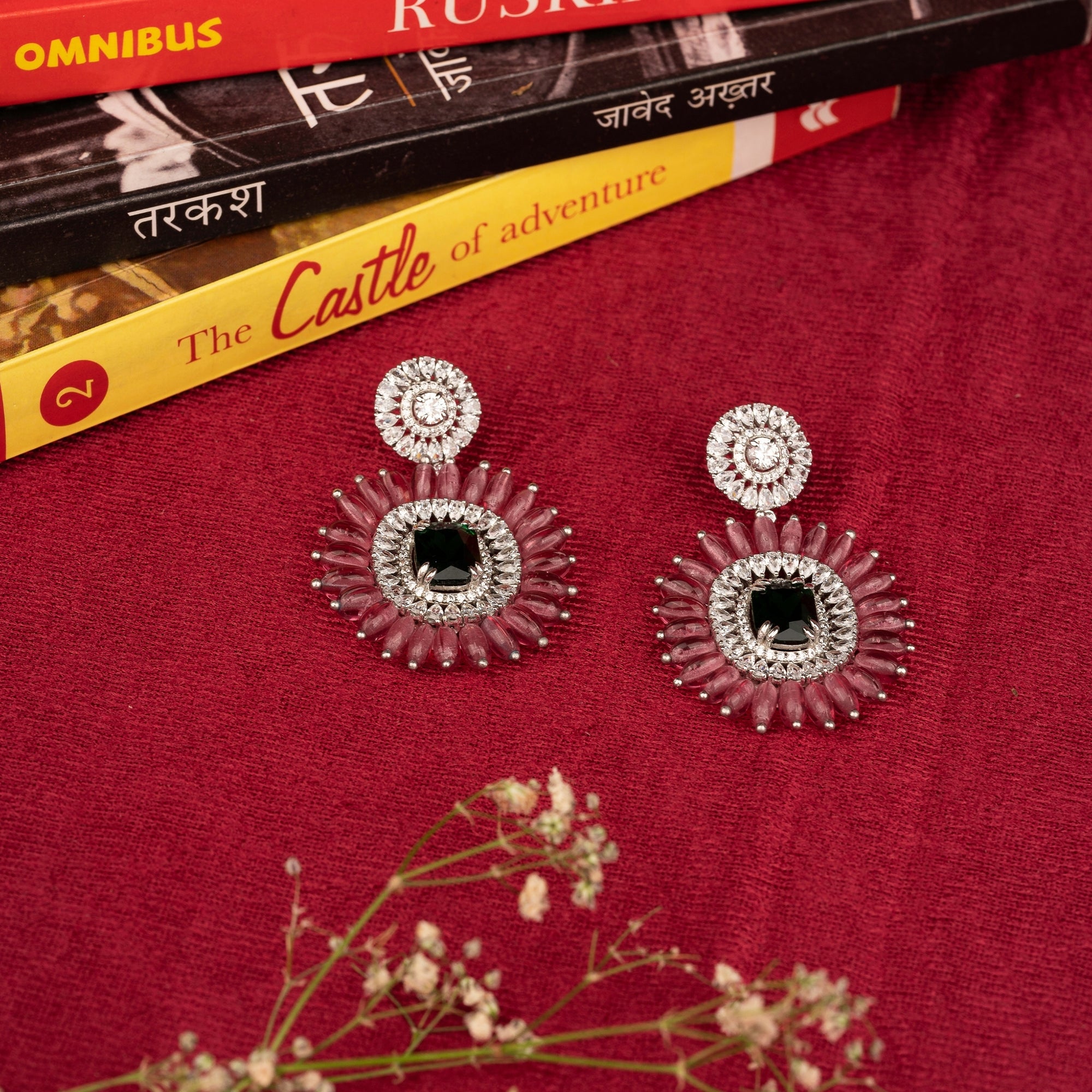 Empress Padmavati Floral Drop Earrings