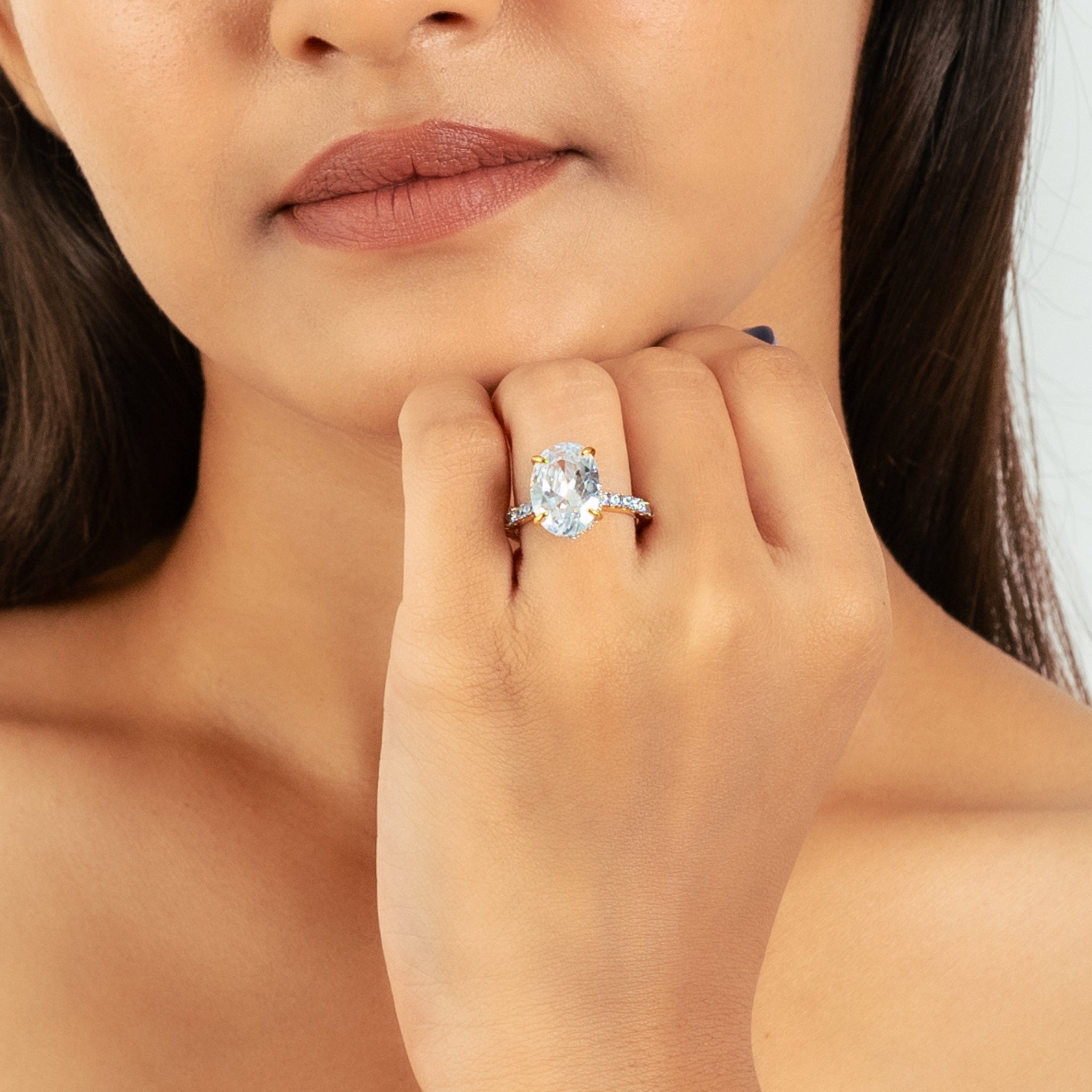 Radiant Oval Elegance Ring