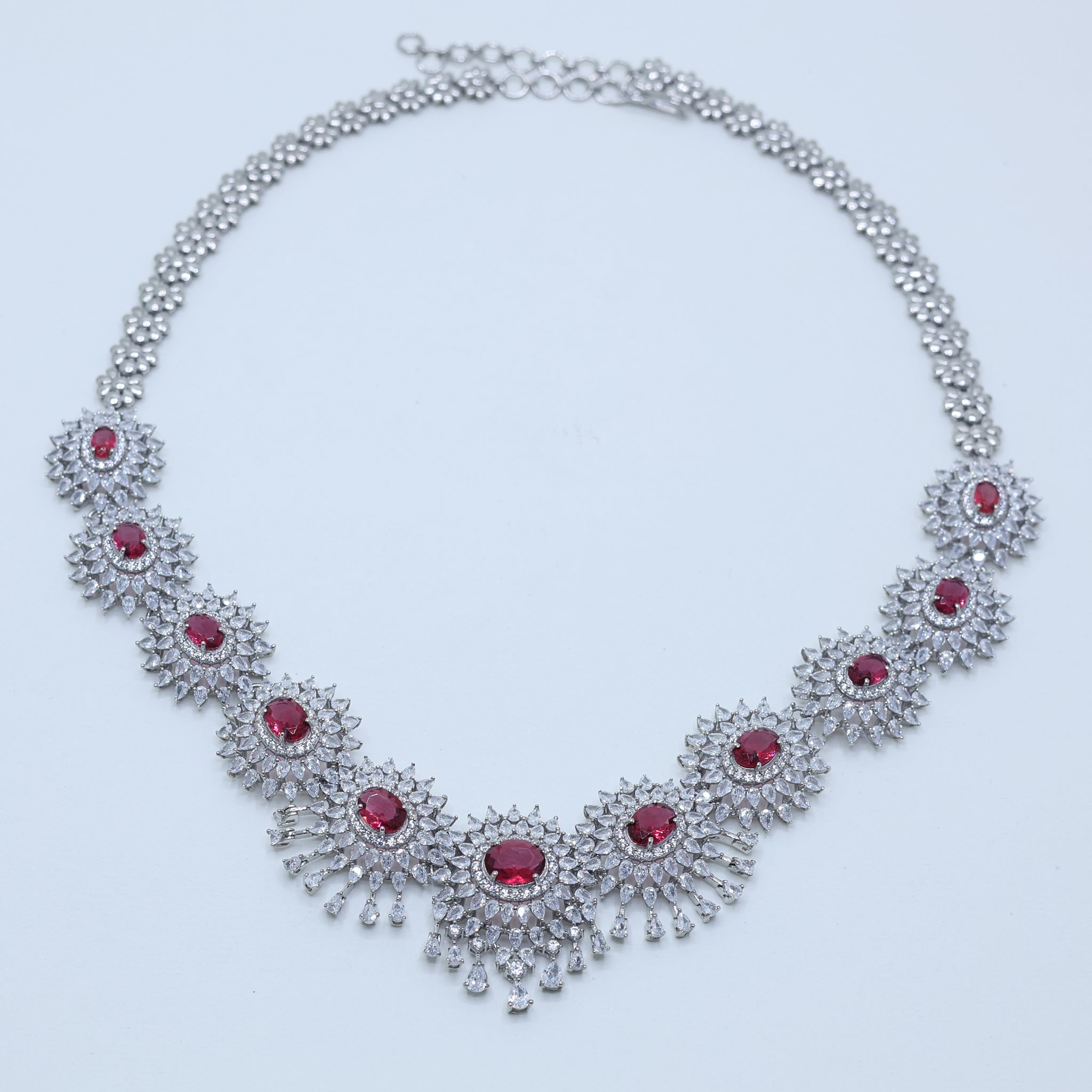 Royal Ruby Statement Wedding Necklace