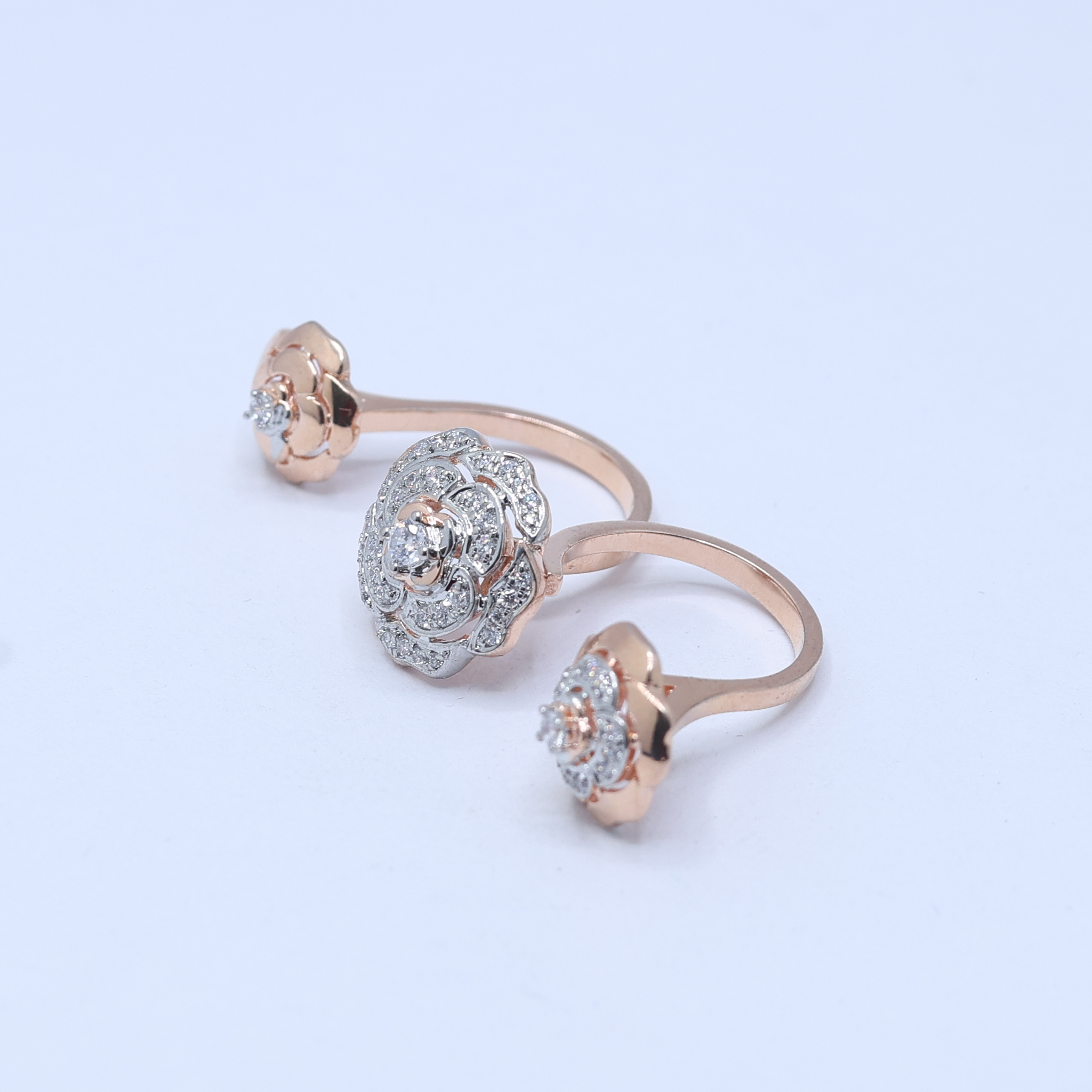 Rose Gold Plated Floral Ring