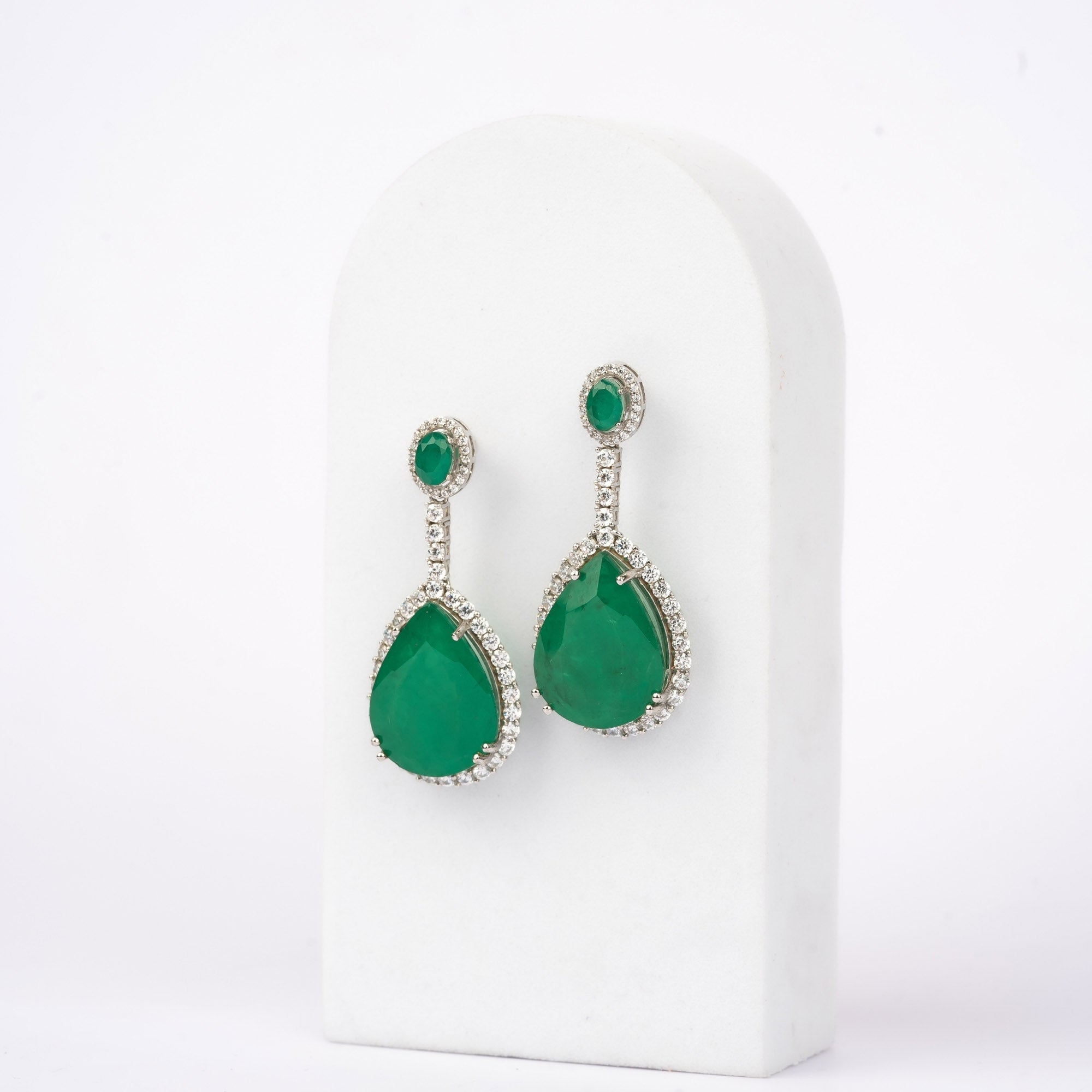 Teardrop Emerald Earring