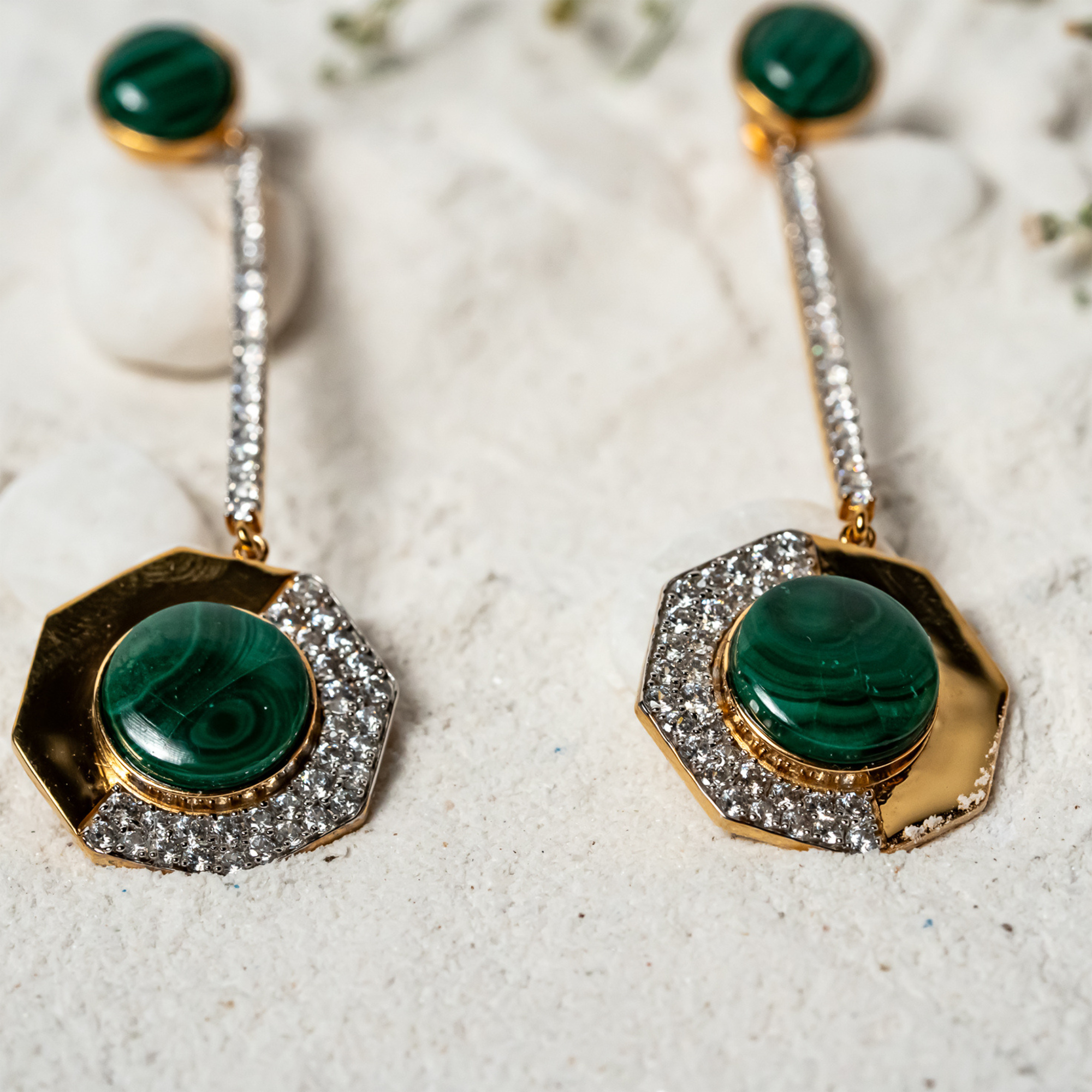 Victoria Yellow Gold Plated Earrings