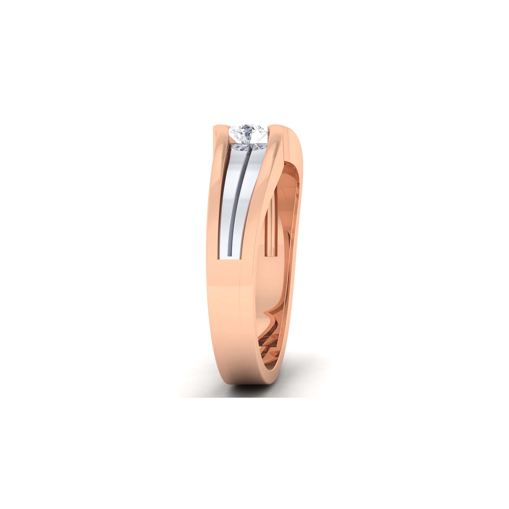 Adjustable Radiant Silver Rose Gold Dual-Tone Band