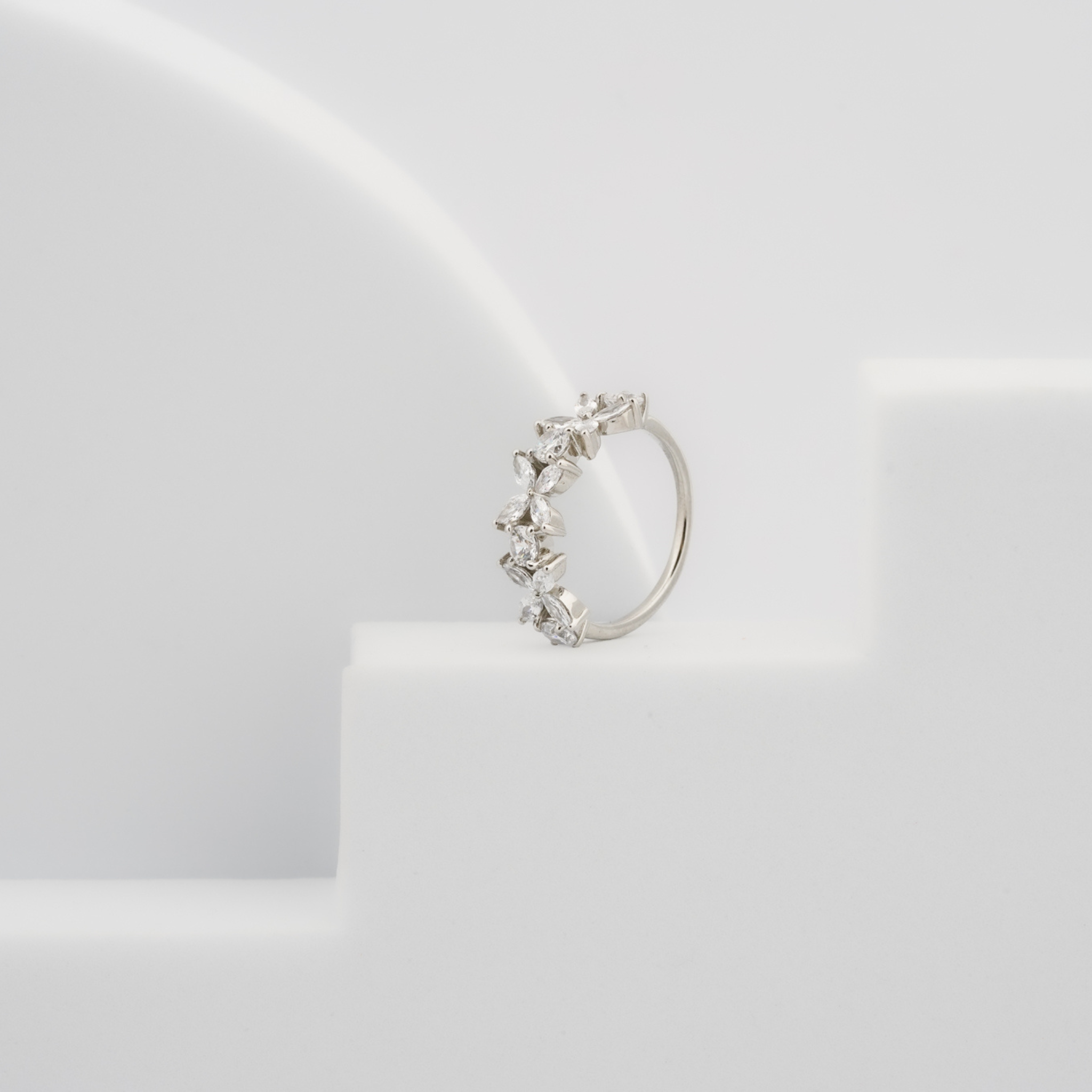 Sterling Silver Marquise Blossom Adjustable Women's Band