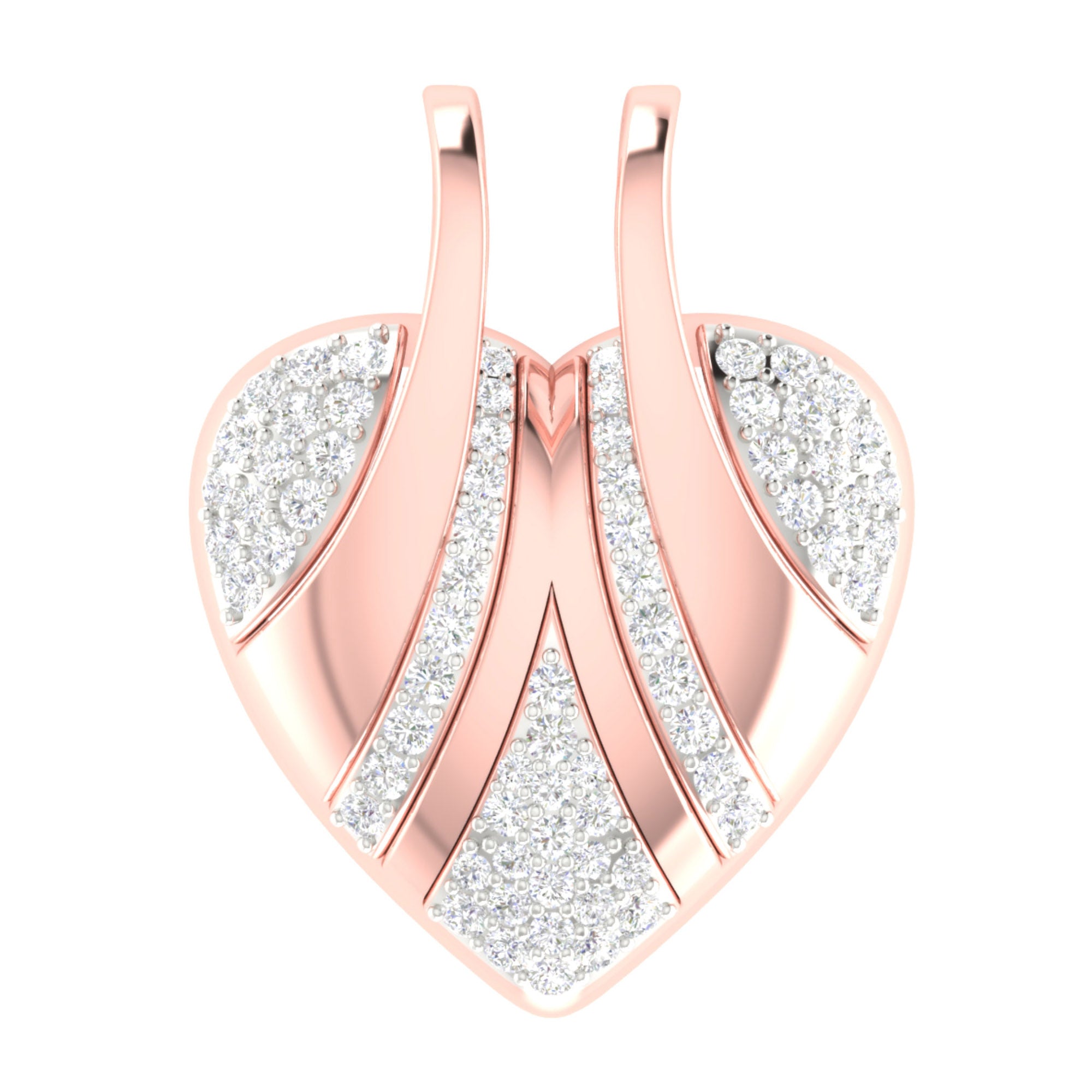 Rose Gold Diamond Heart Pendant
