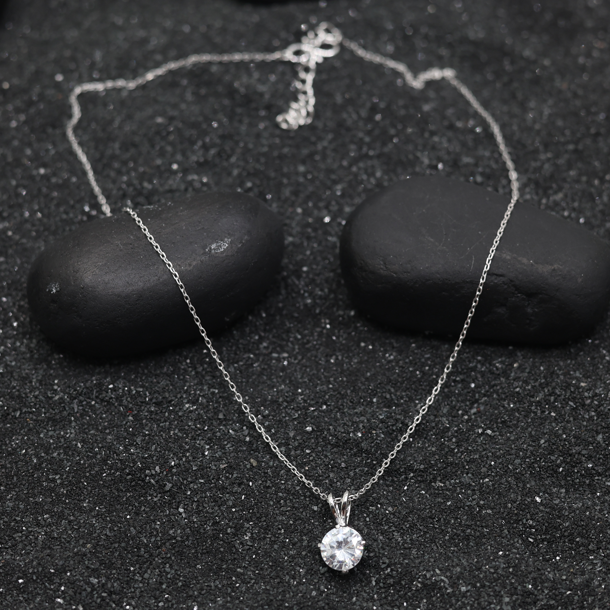 Crystal White Gold Plated Pendant