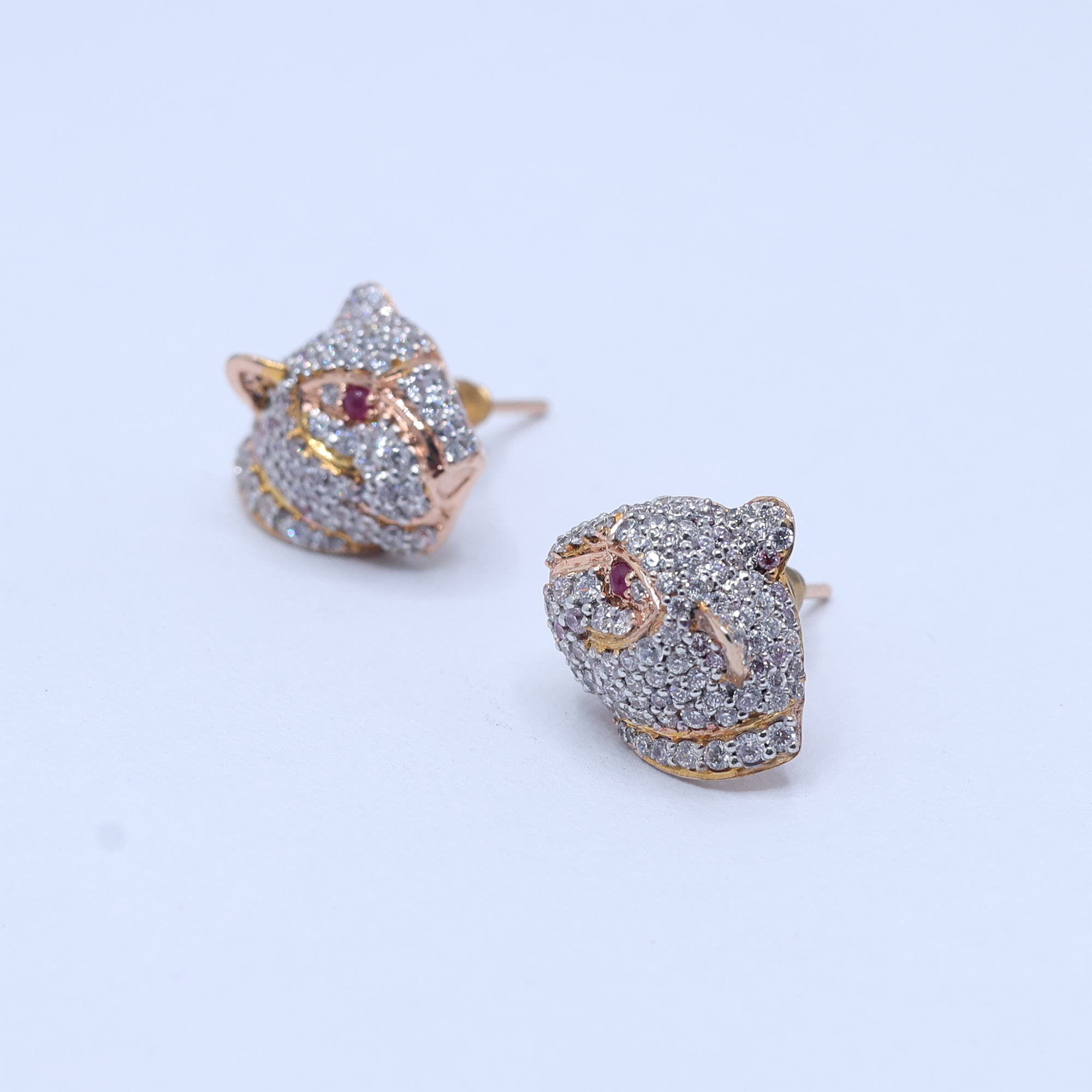 Panther Head Stud Earrings