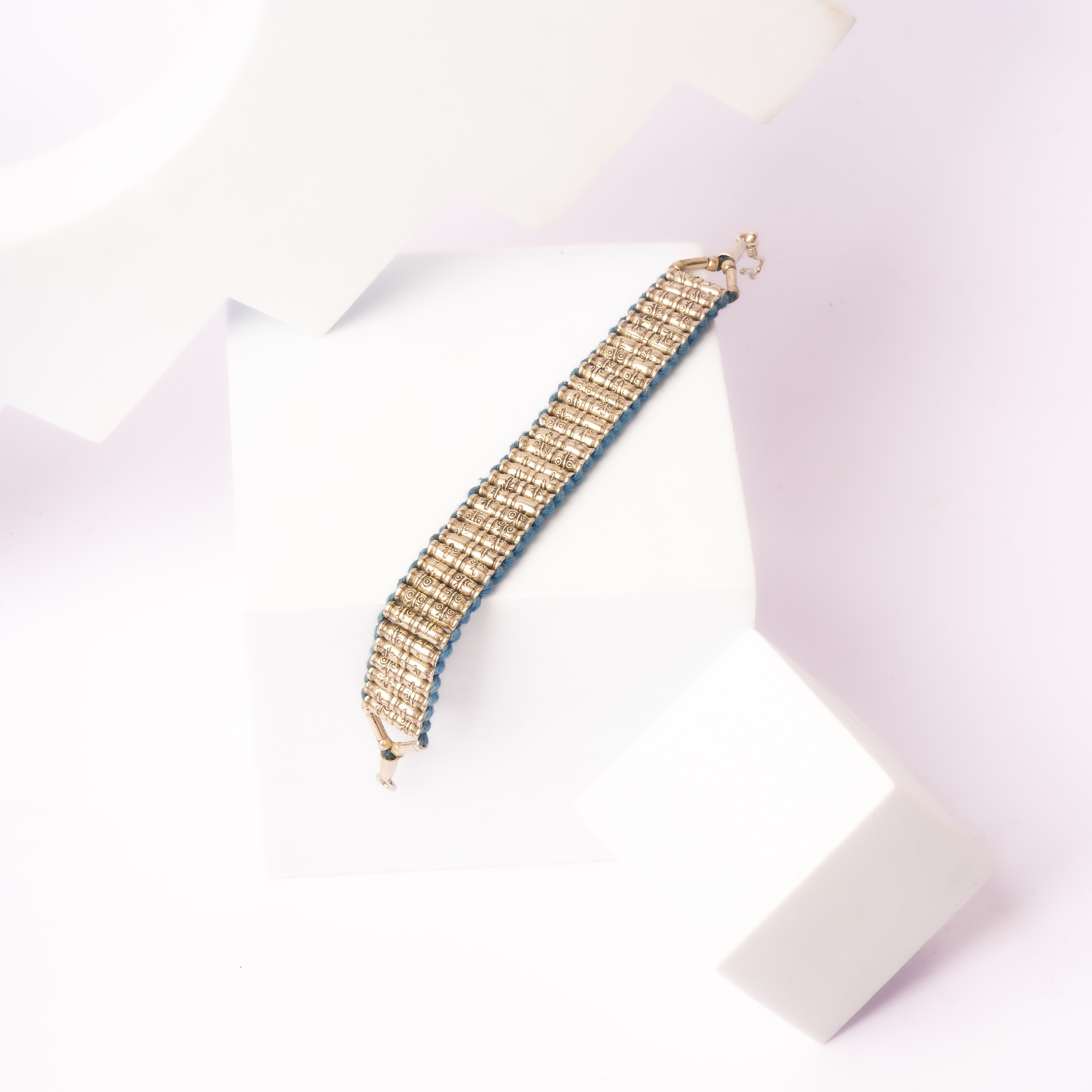 Lustrous Handmade Silver Rakhi / Friendship Band