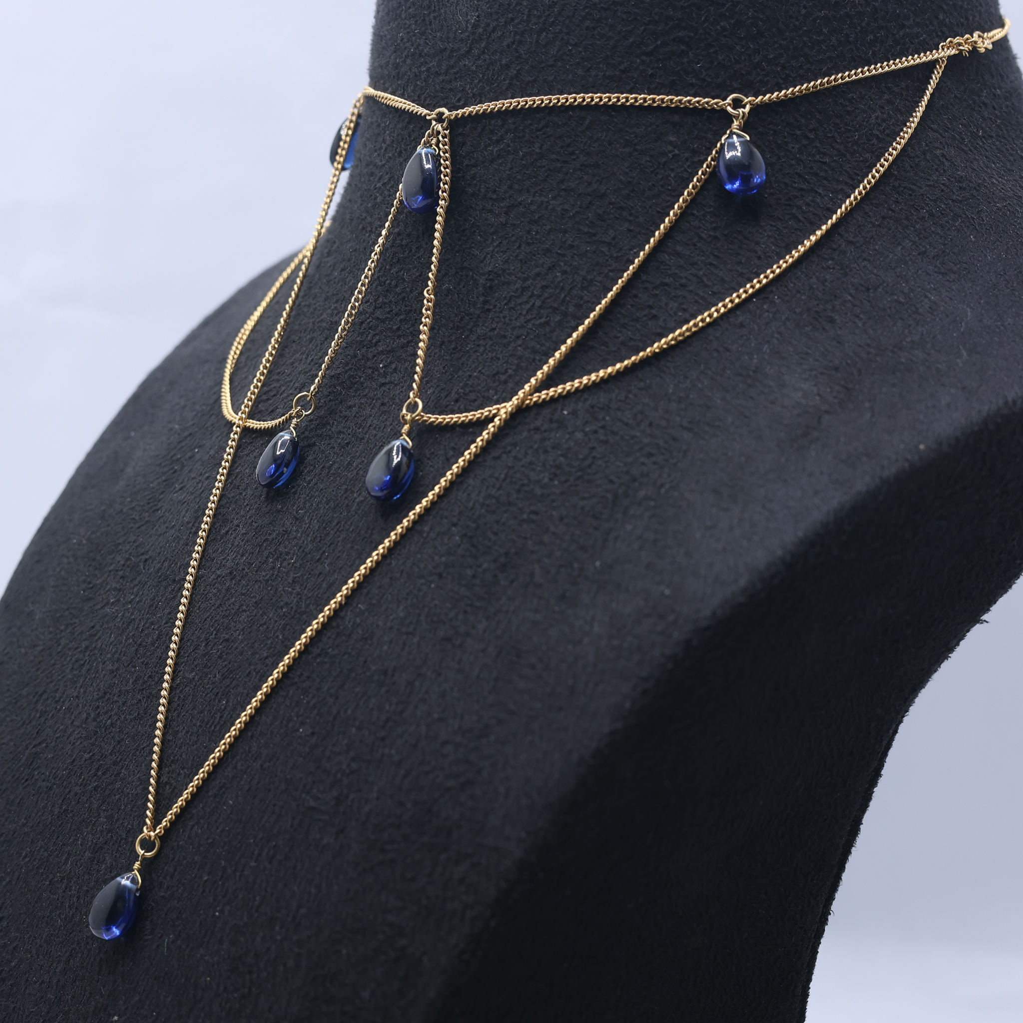 Blue Sapphire Layered Necklace