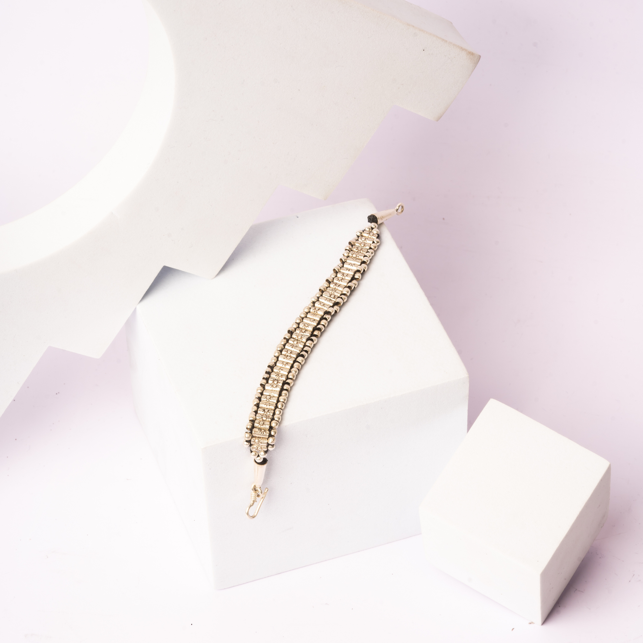 Celestial Bond Silver Rakhi / Friendship Band