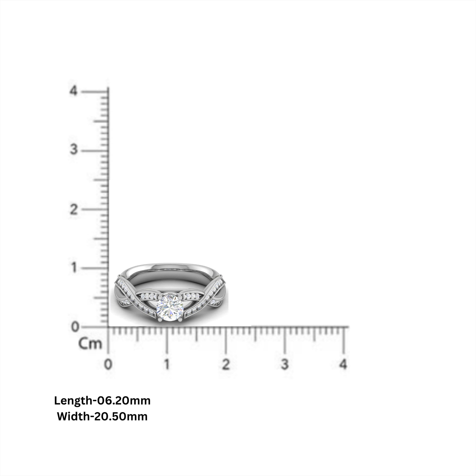 White Gold Plating Crisscross Ring