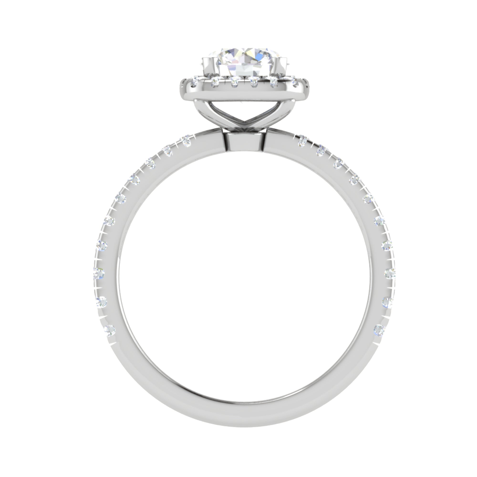 Classic Halo Solitaire Ring