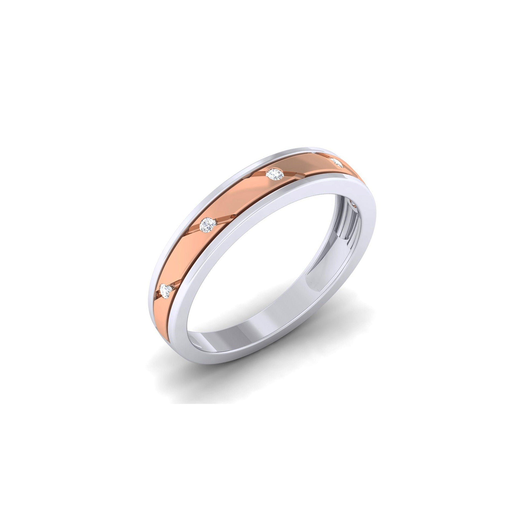 Adjustable Elegant Silver Rose Gold Dual Tone Layered Band