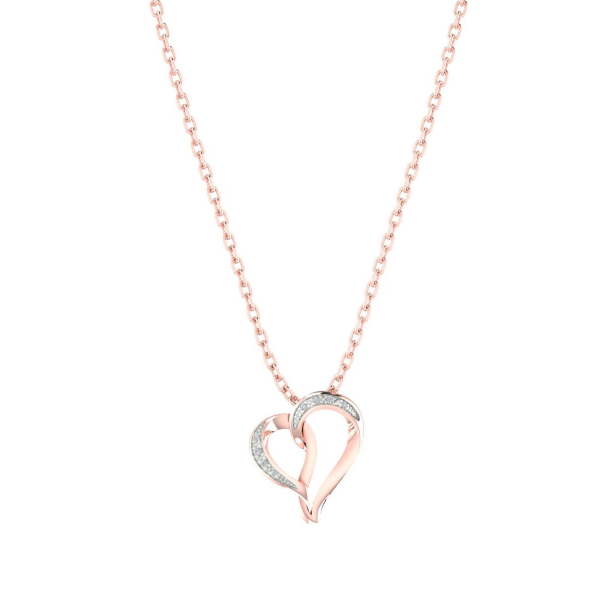 Rose Gold Plated Heart Pendant