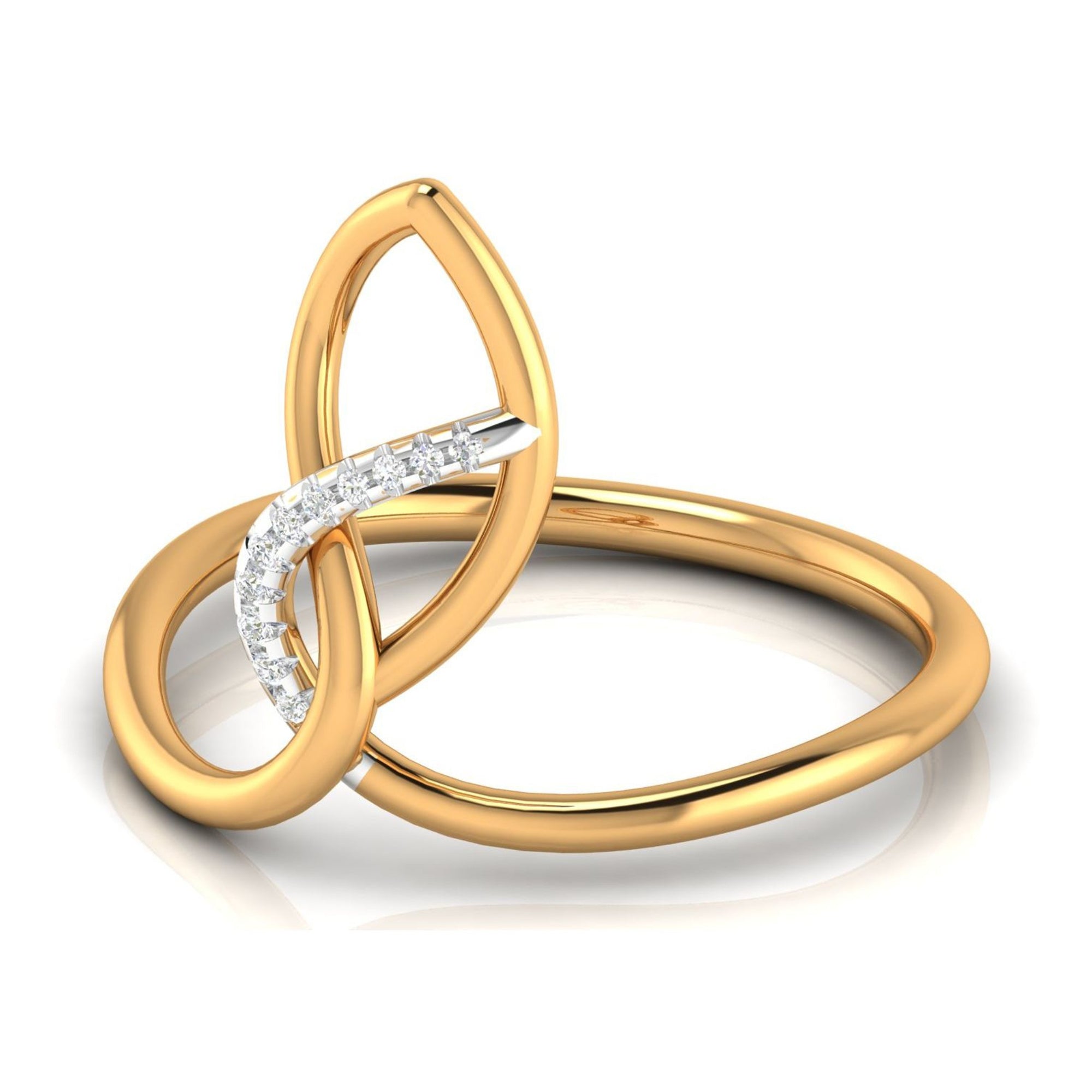 Gold Plated Teardrop Design Ring