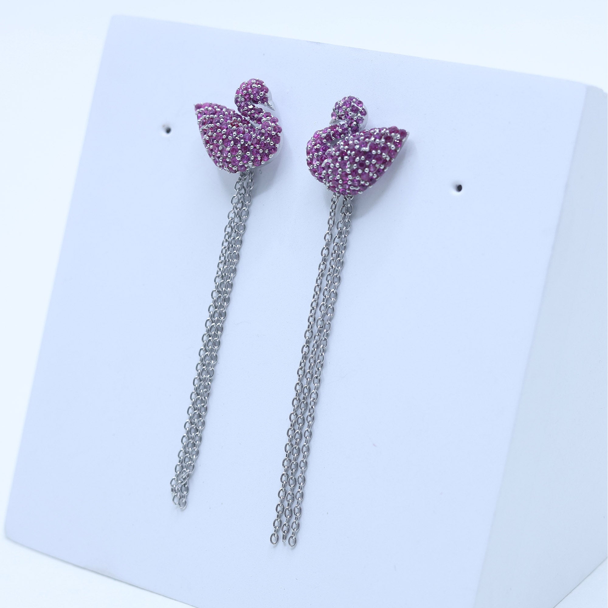 Elegant Swan Dangle Earrings