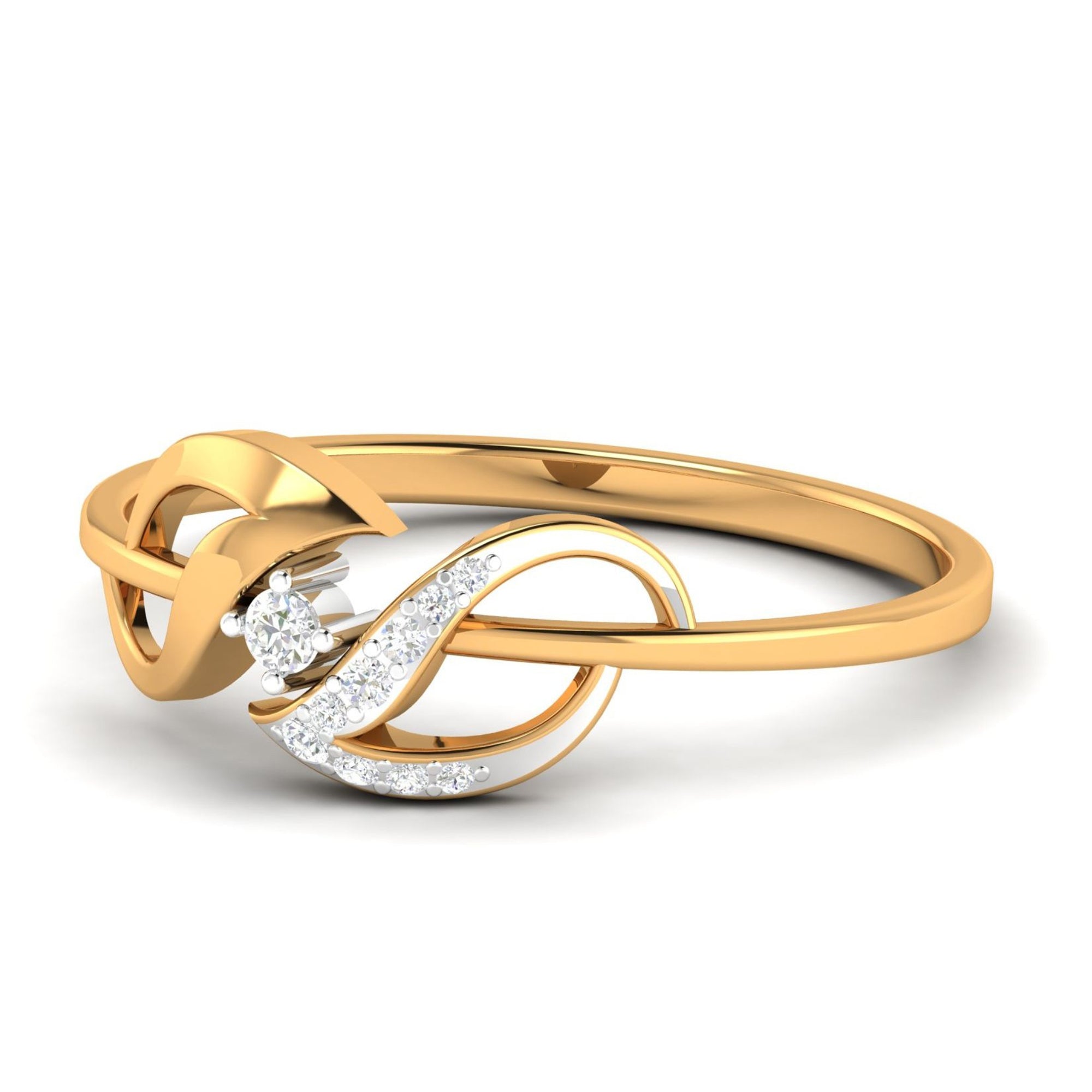 Wave Design Ring in Gold Plating