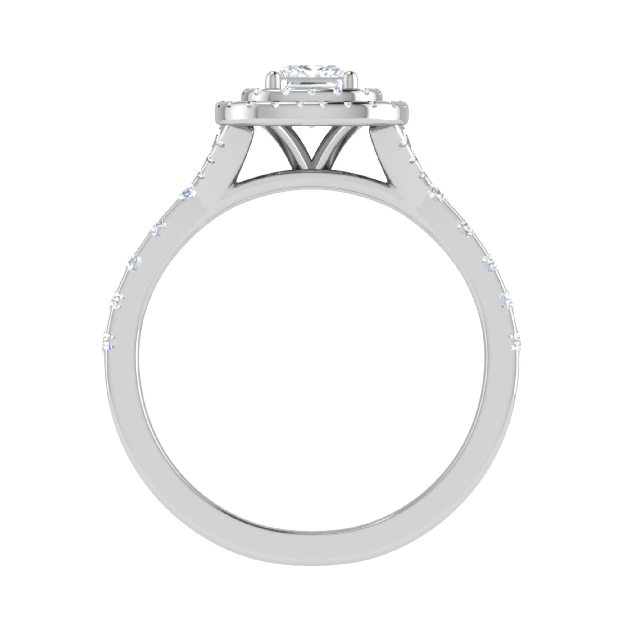 Princess Cut Double Halo Ring