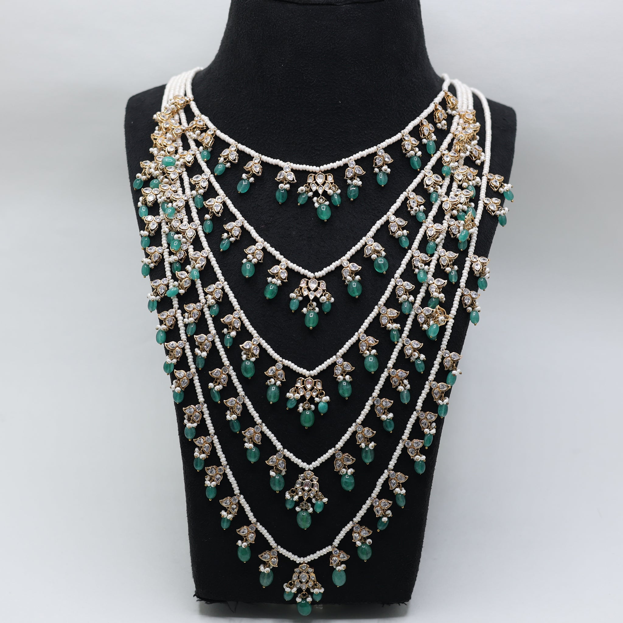 Exquisite Multi Layered Floral Design Necklace