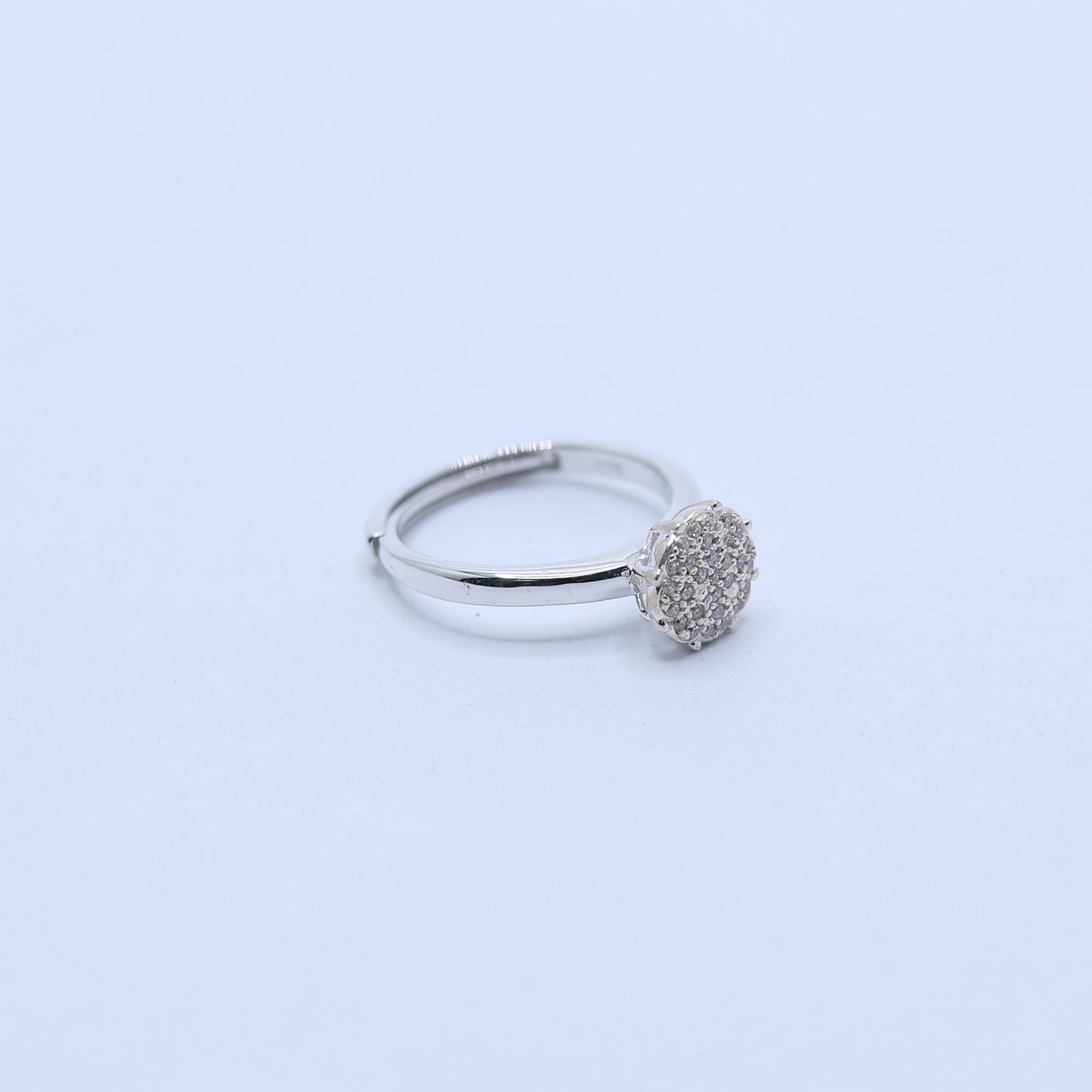 Elegant Sterling Silver Cluster Ring