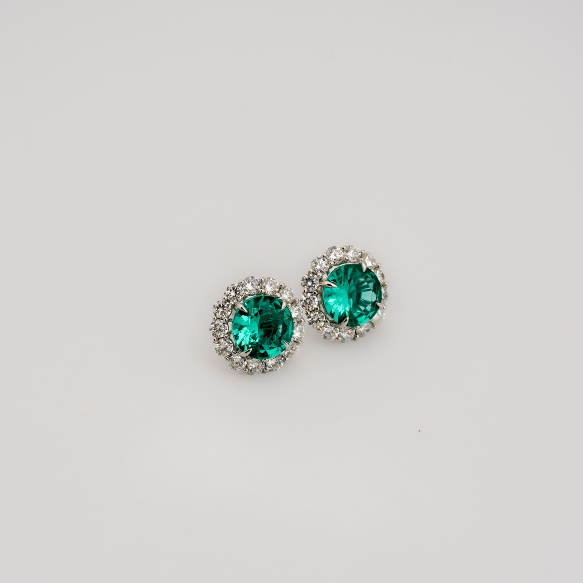 Aqua Spark Stud Earrings