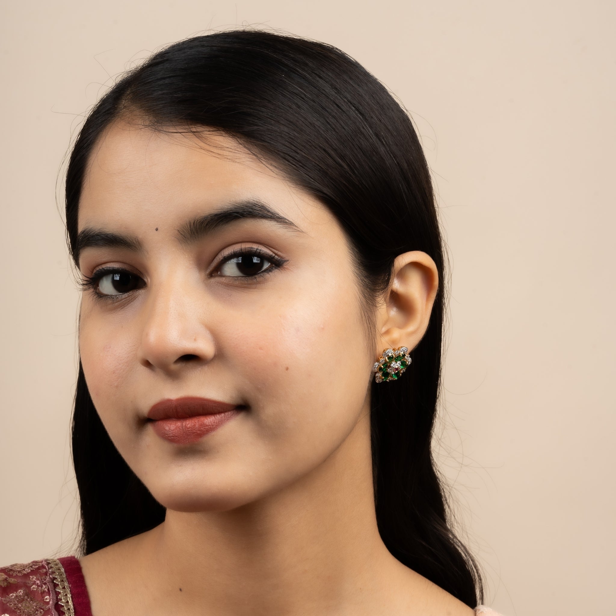Queen Draupadi Radiant Stud Earring