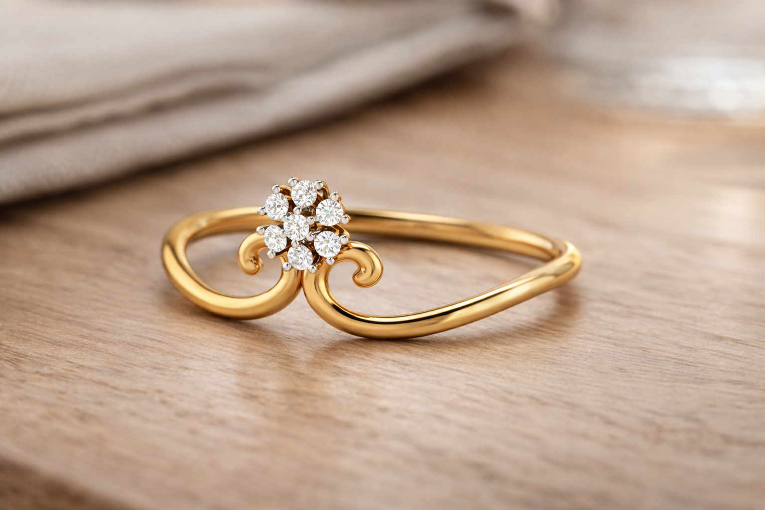 Elegant Floral Cluster Ring