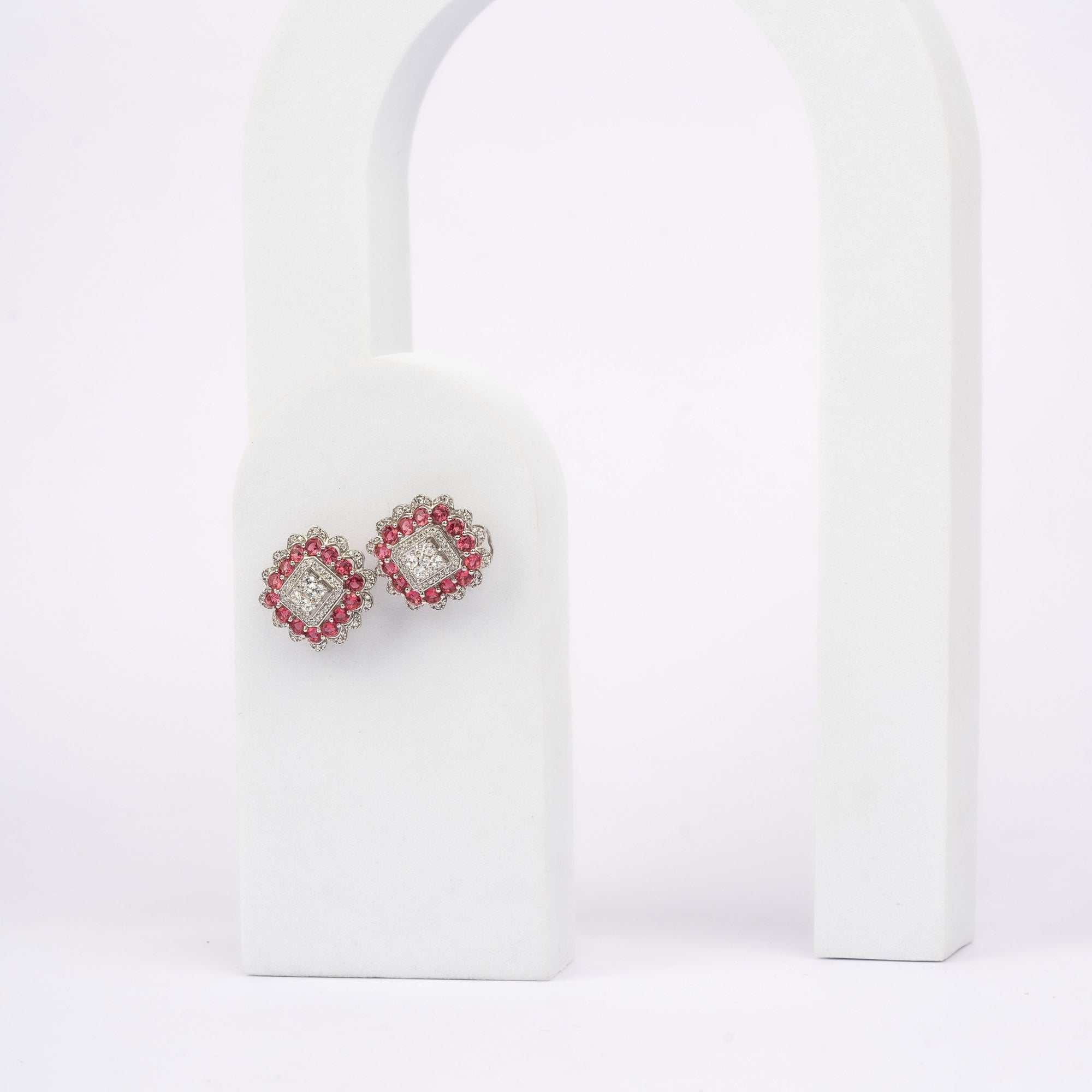 Rani Gulab Ruby Stud Earring