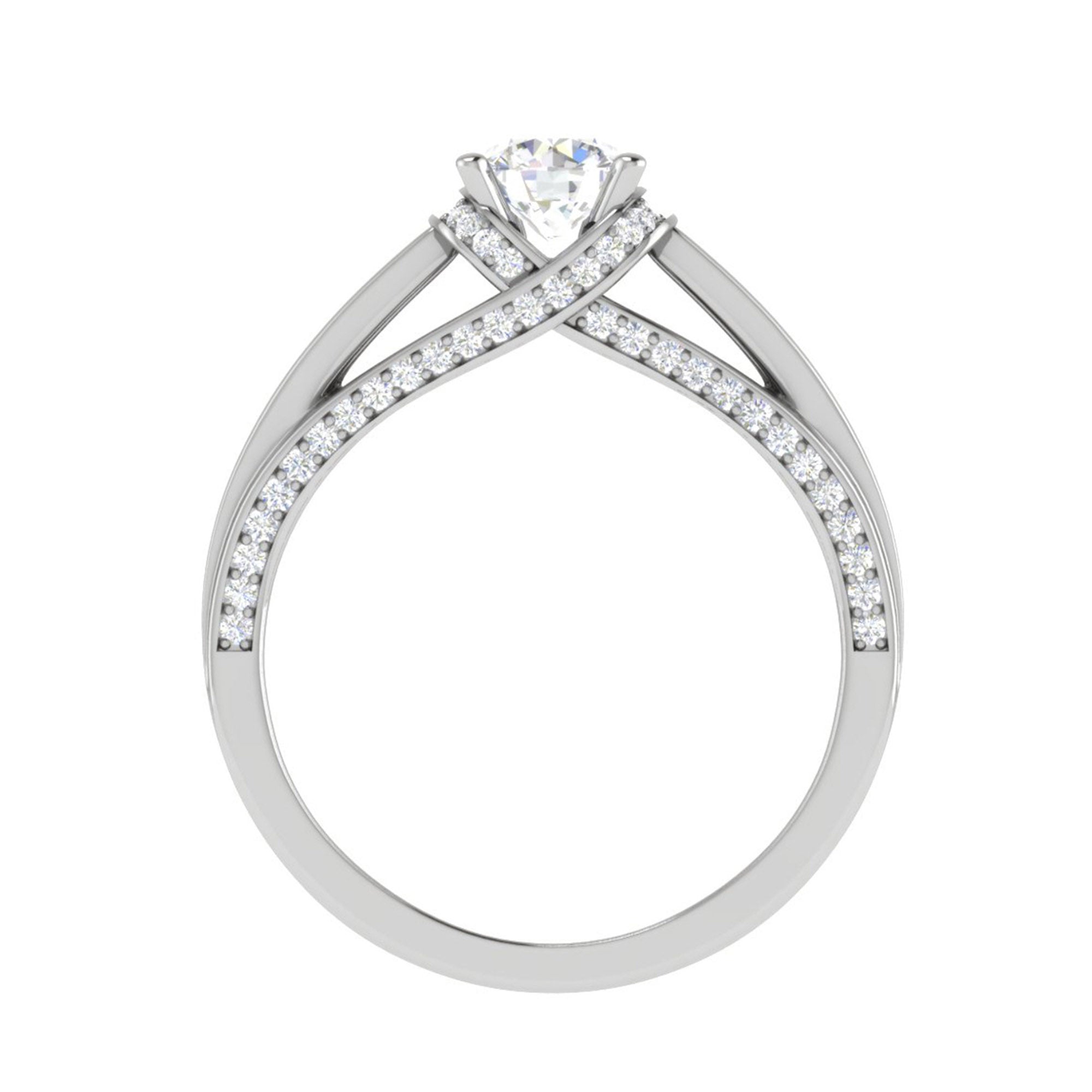 Split Shank Solitaire Diamond Ring