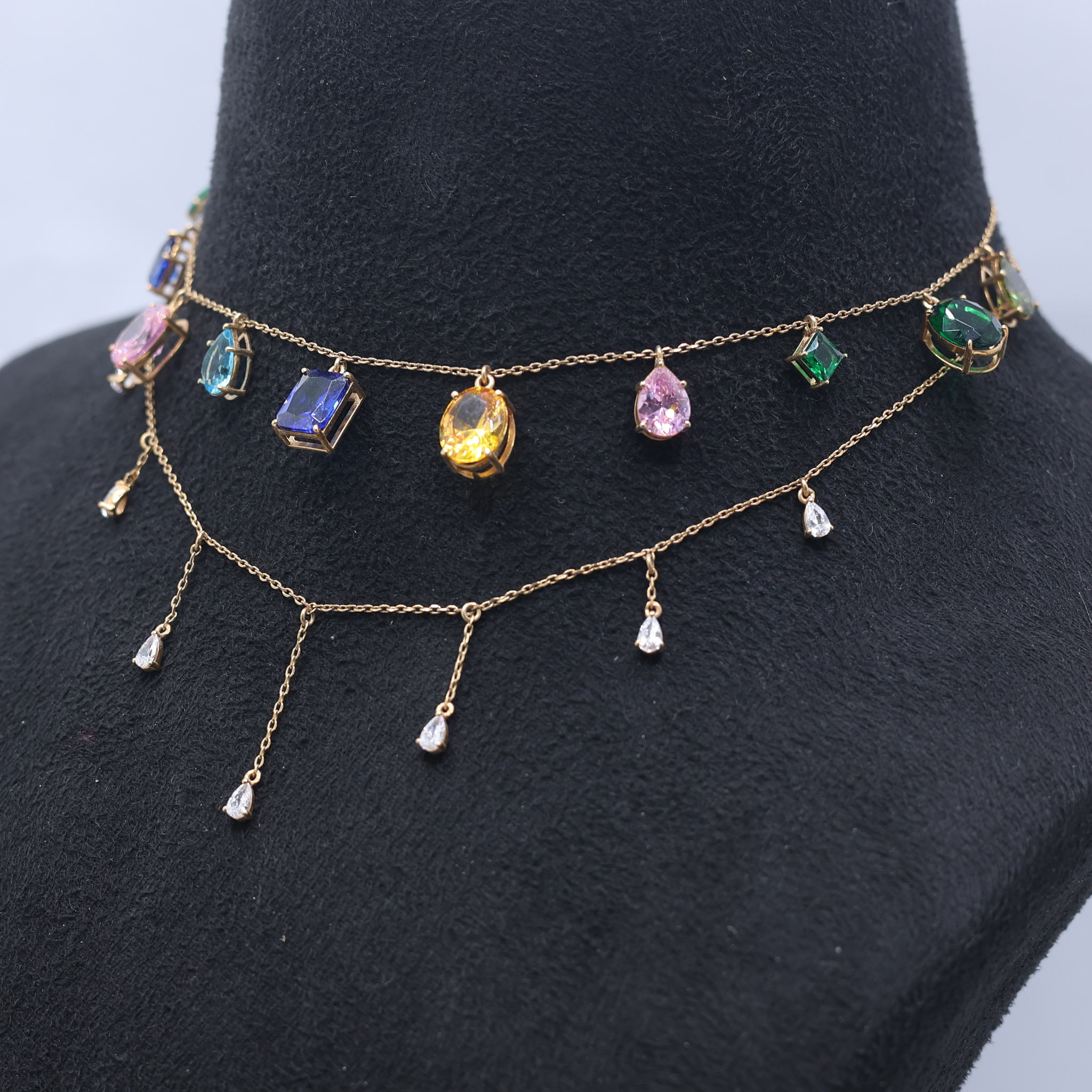 Vibrant Multi Gemstone Necklace