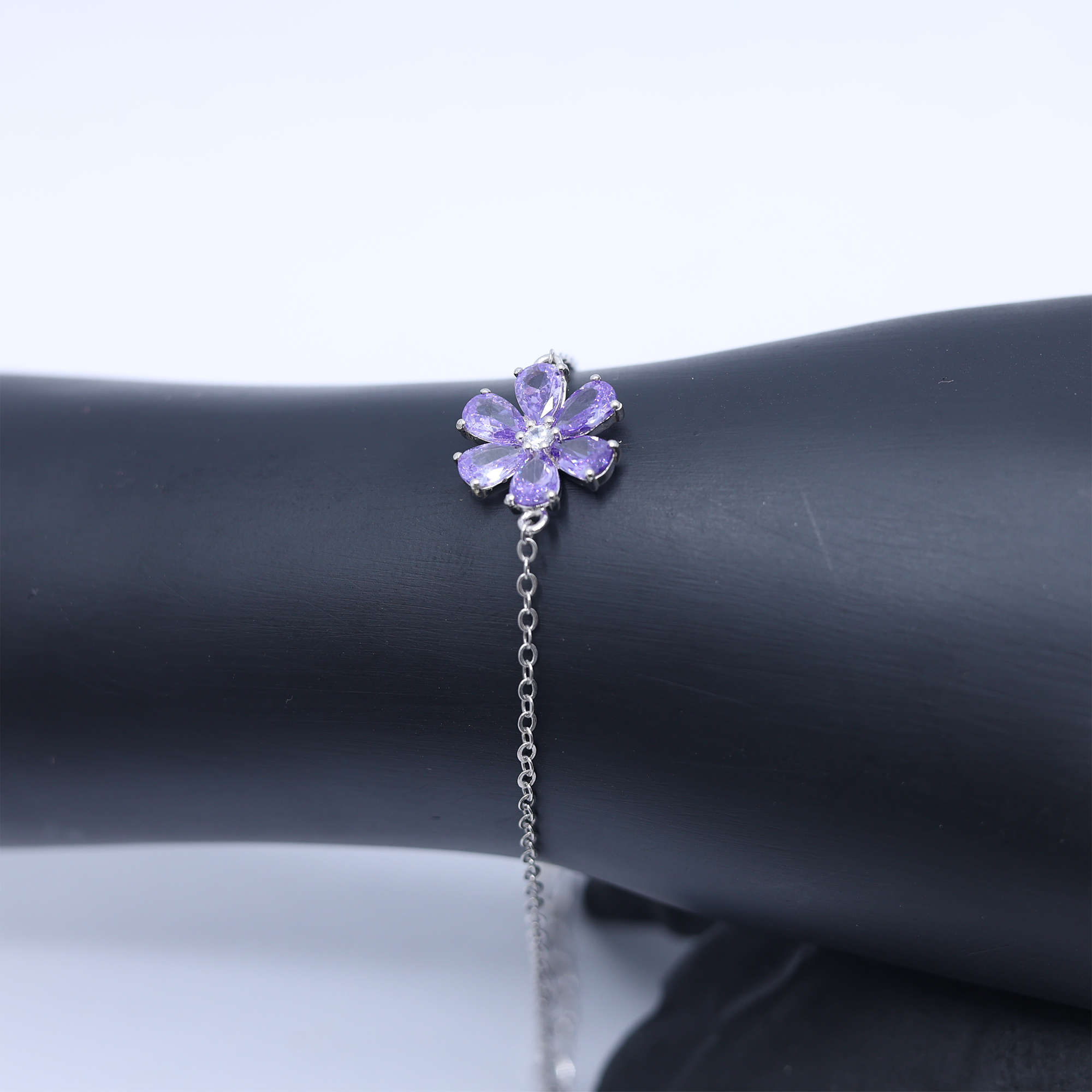 Glamorous Pear Cut Amethyst Bracelet