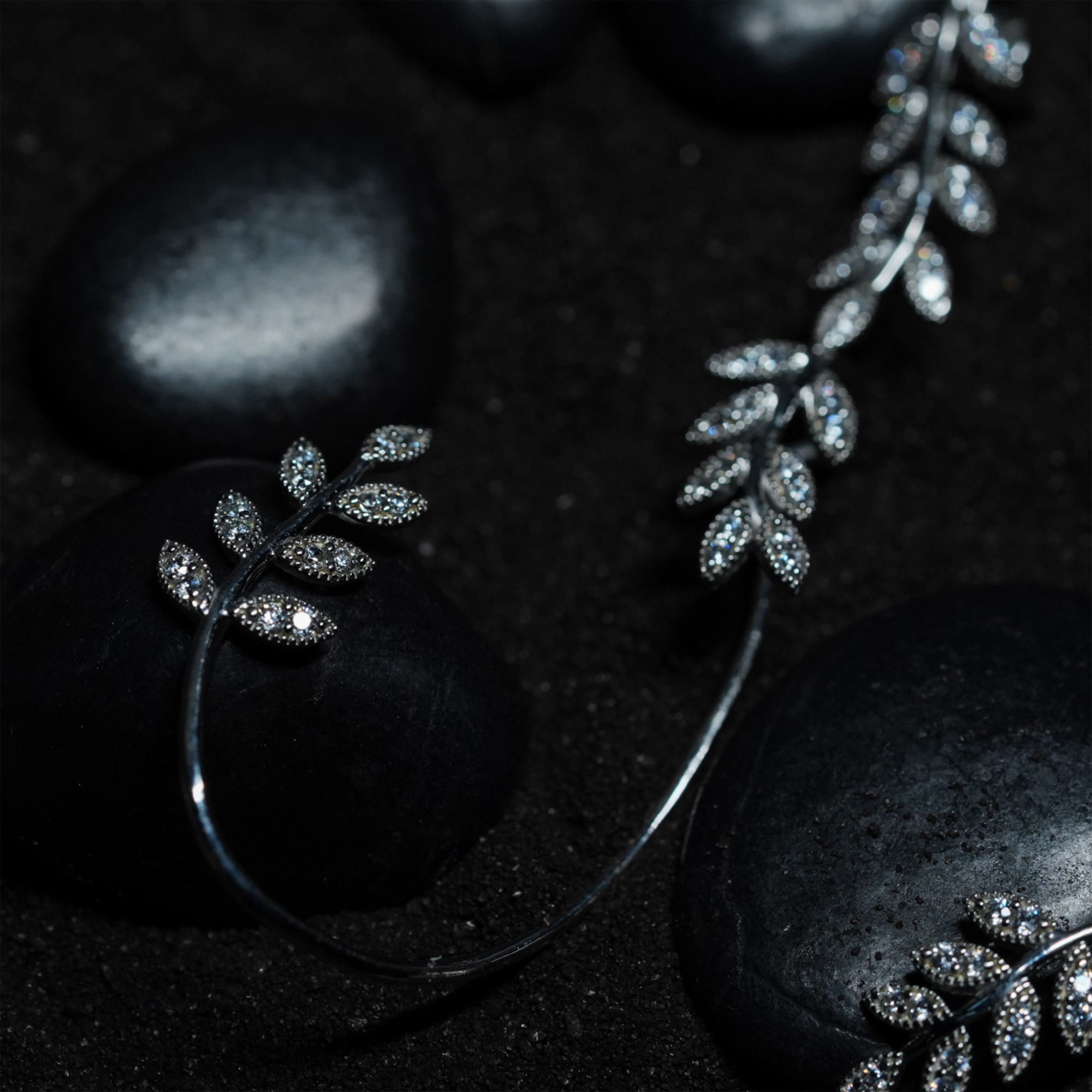 Sterling Silver Leaf Earrings