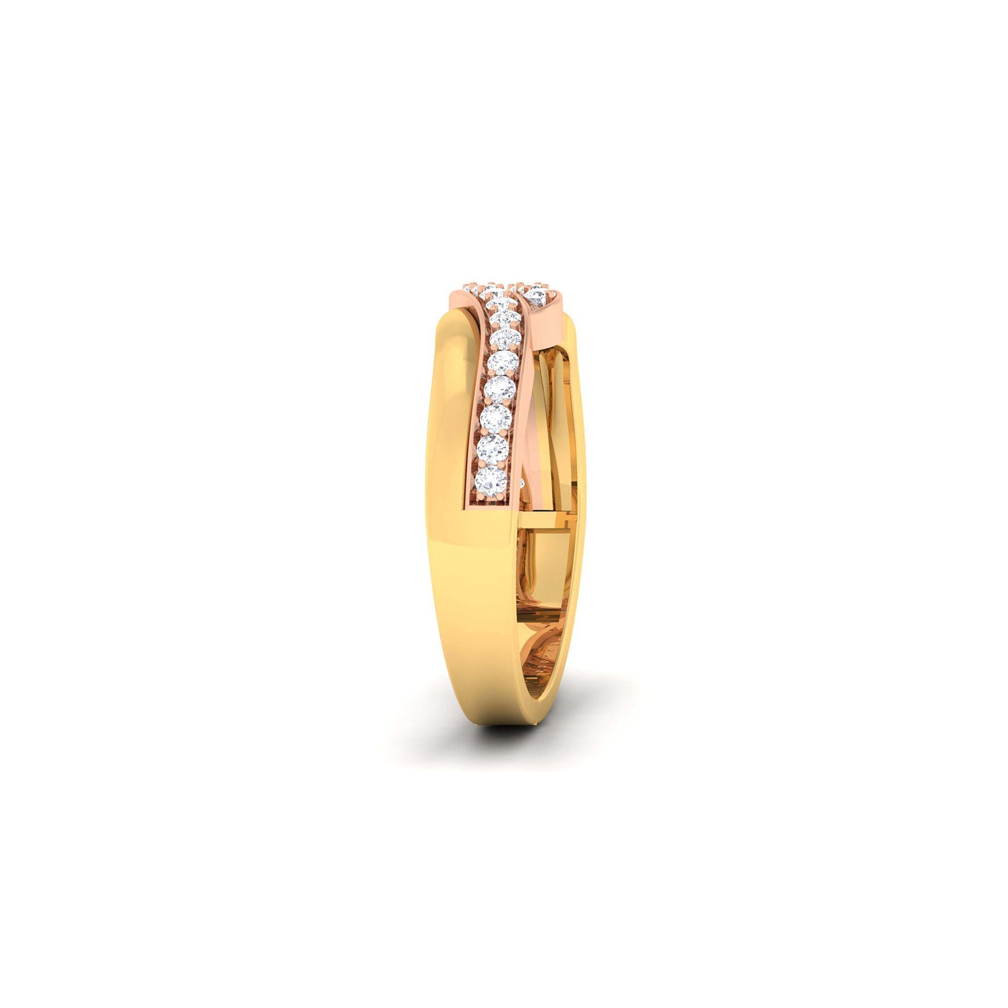 Adjustable Luxury Silver Yellow & Rose Gold Twisted Band
