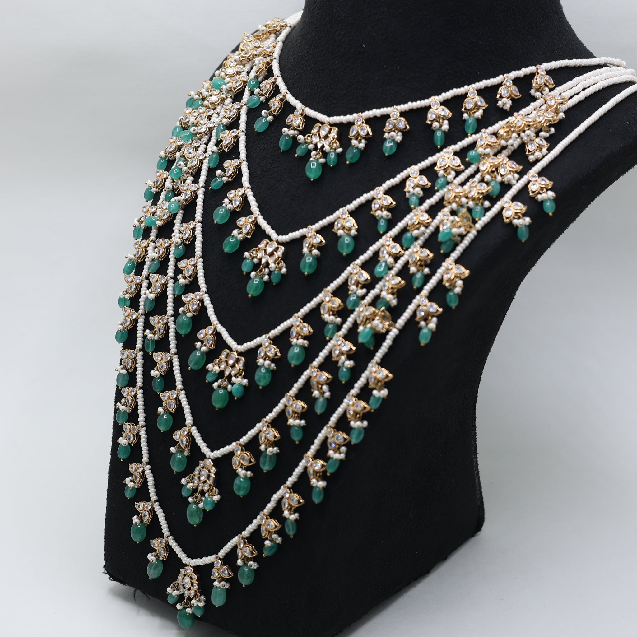 Exquisite Multi Layered Floral Design Necklace