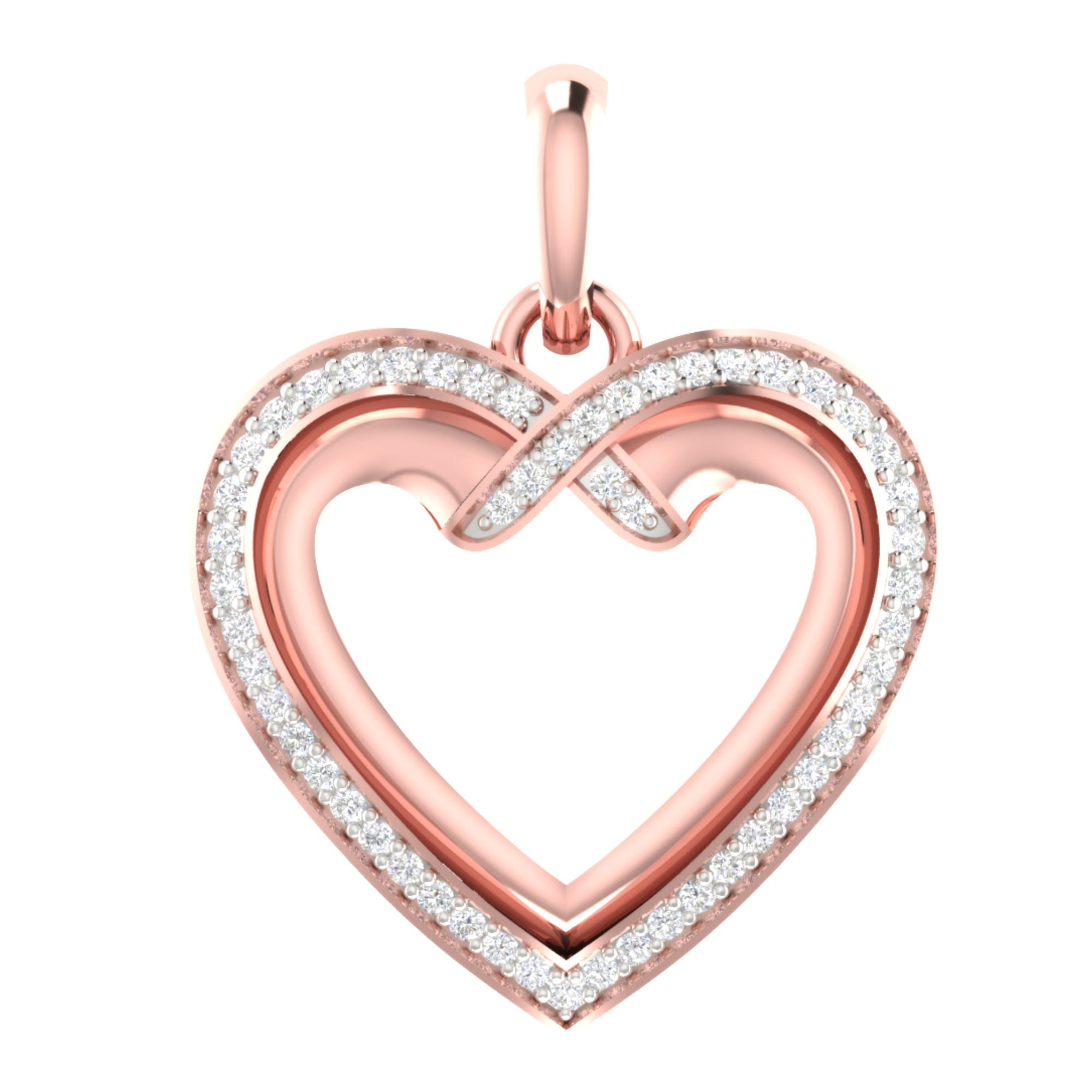 Rose Gold Heart Pendant