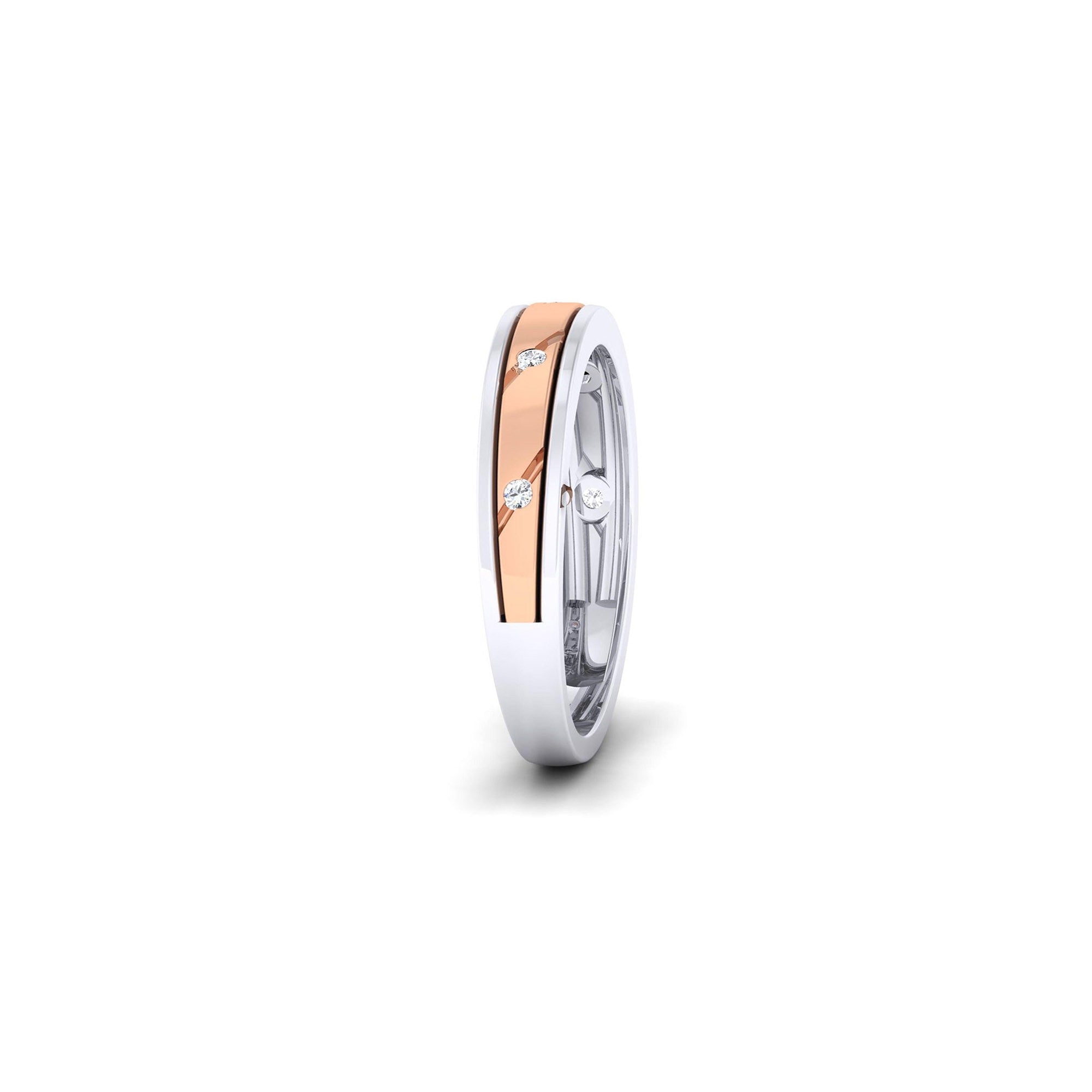 Adjustable Elegant Silver Rose Gold Dual Tone Layered Band