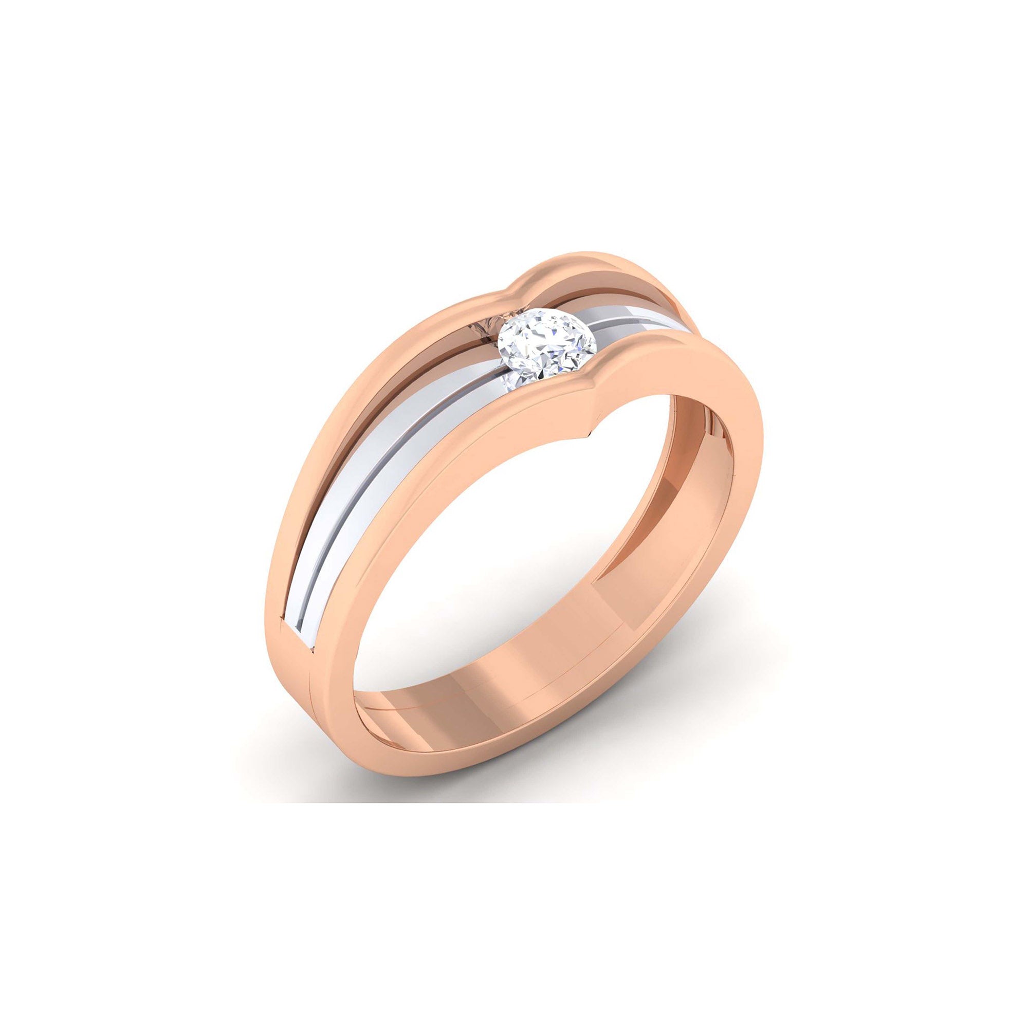 Adjustable Radiant Silver Rose Gold Dual-Tone Band