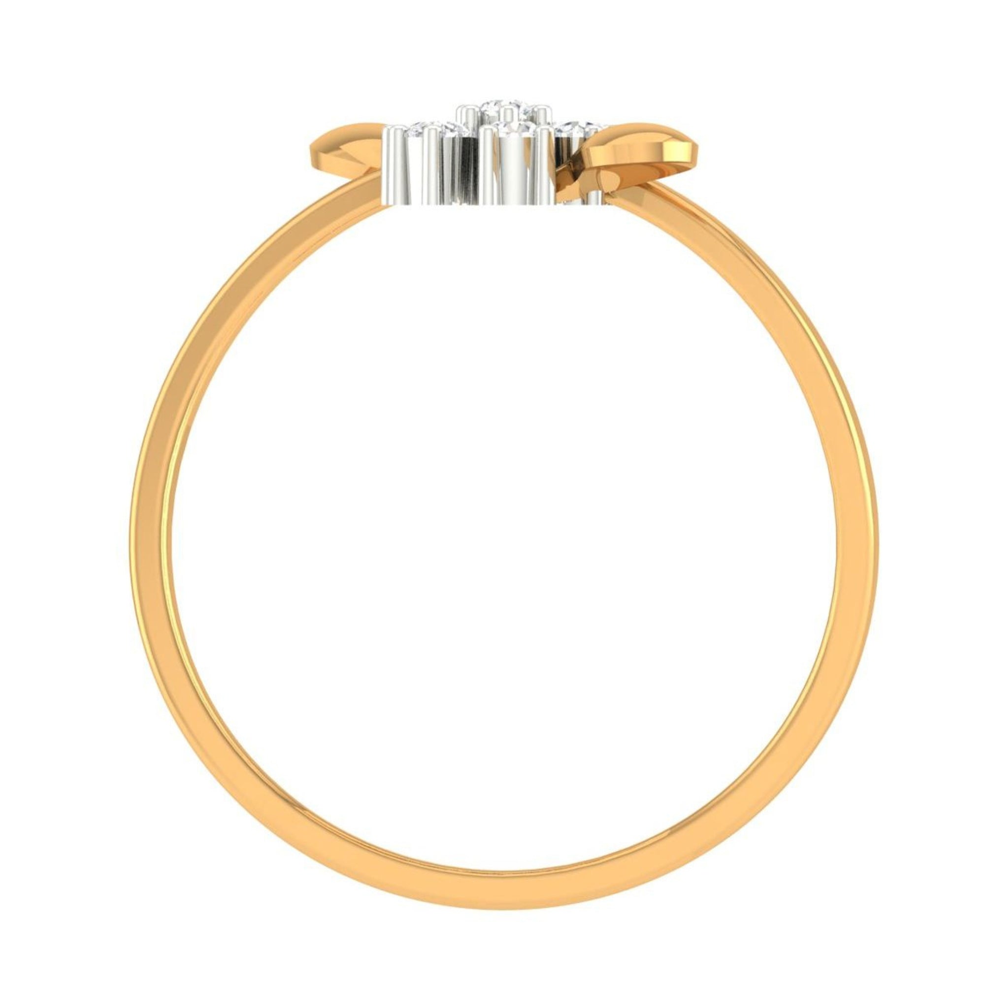 Floral Cluster Ring in Gold Plating
