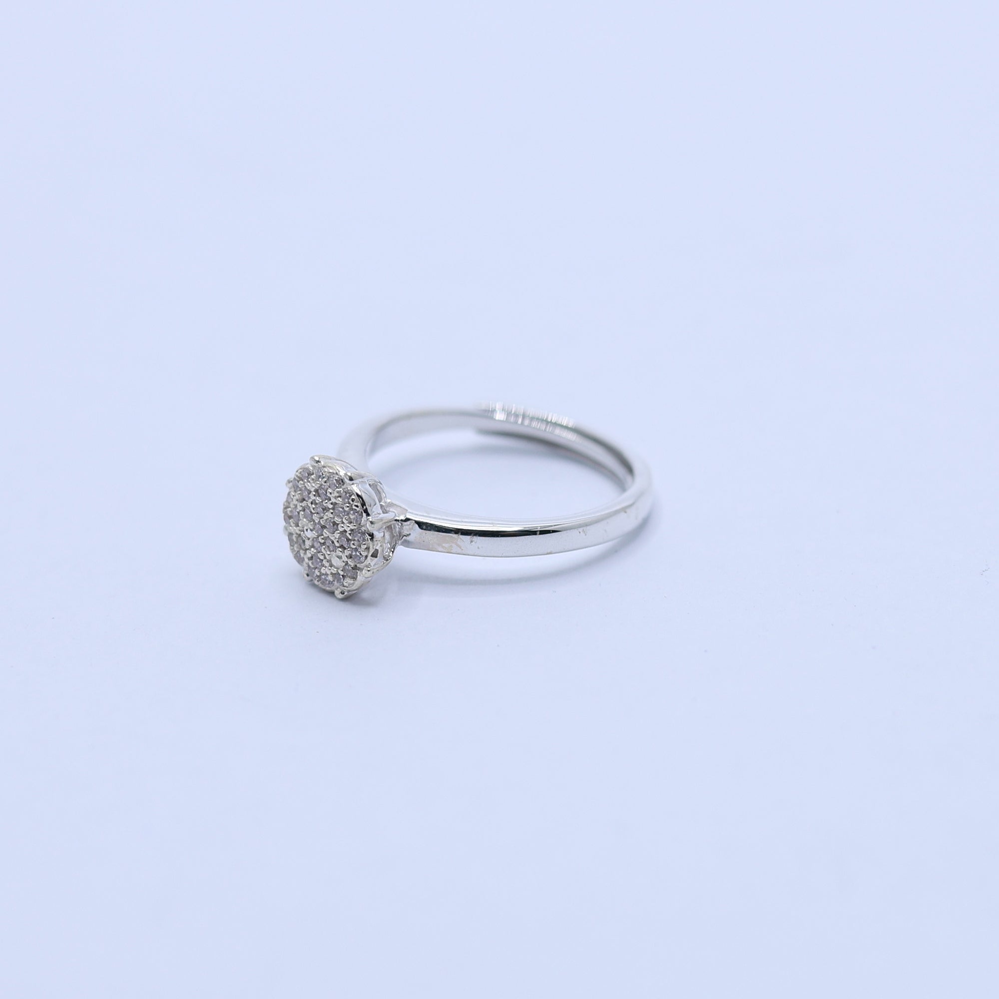 Elegant Sterling Silver Cluster Ring